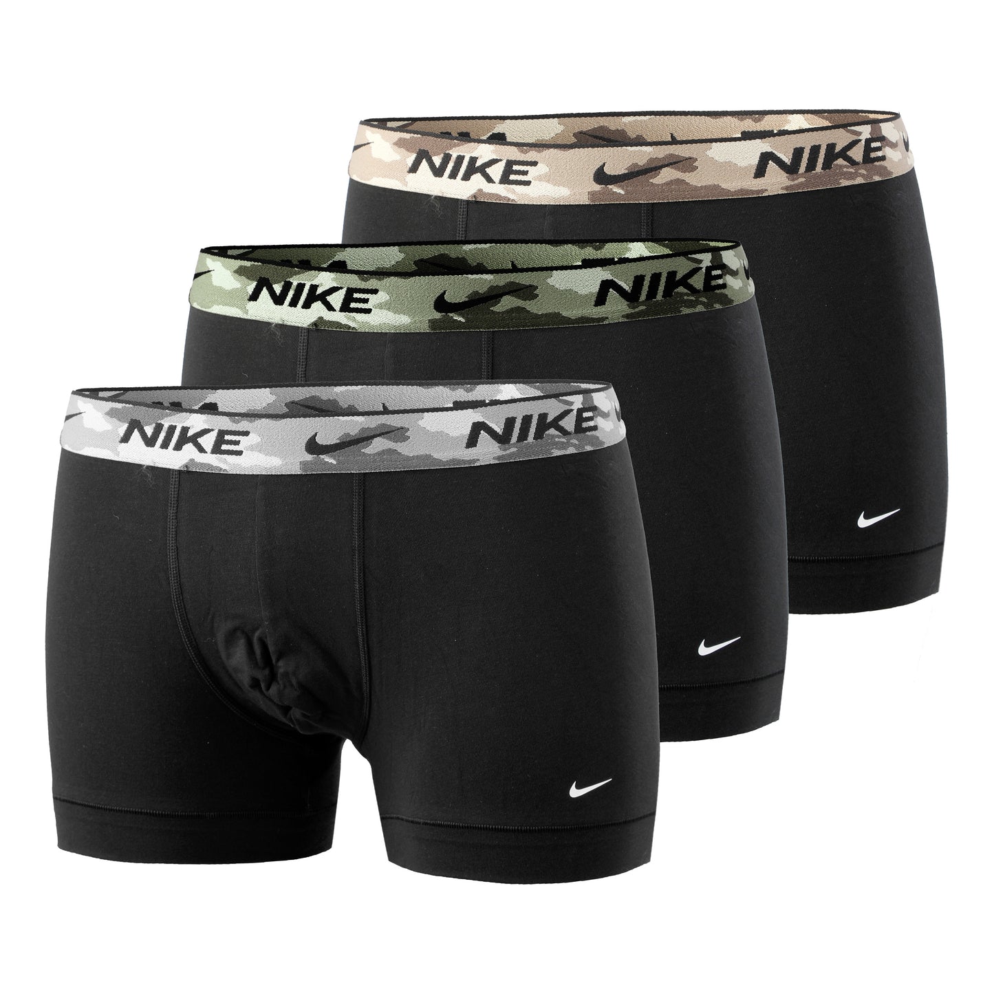 Nike Everyday Stretch Trunk Caleçon Pack de 3 Hommes - noir, vert olive Nike Everyday Stretch Trunk Caleçon Pack de 3 Hommes - noir, vert olive