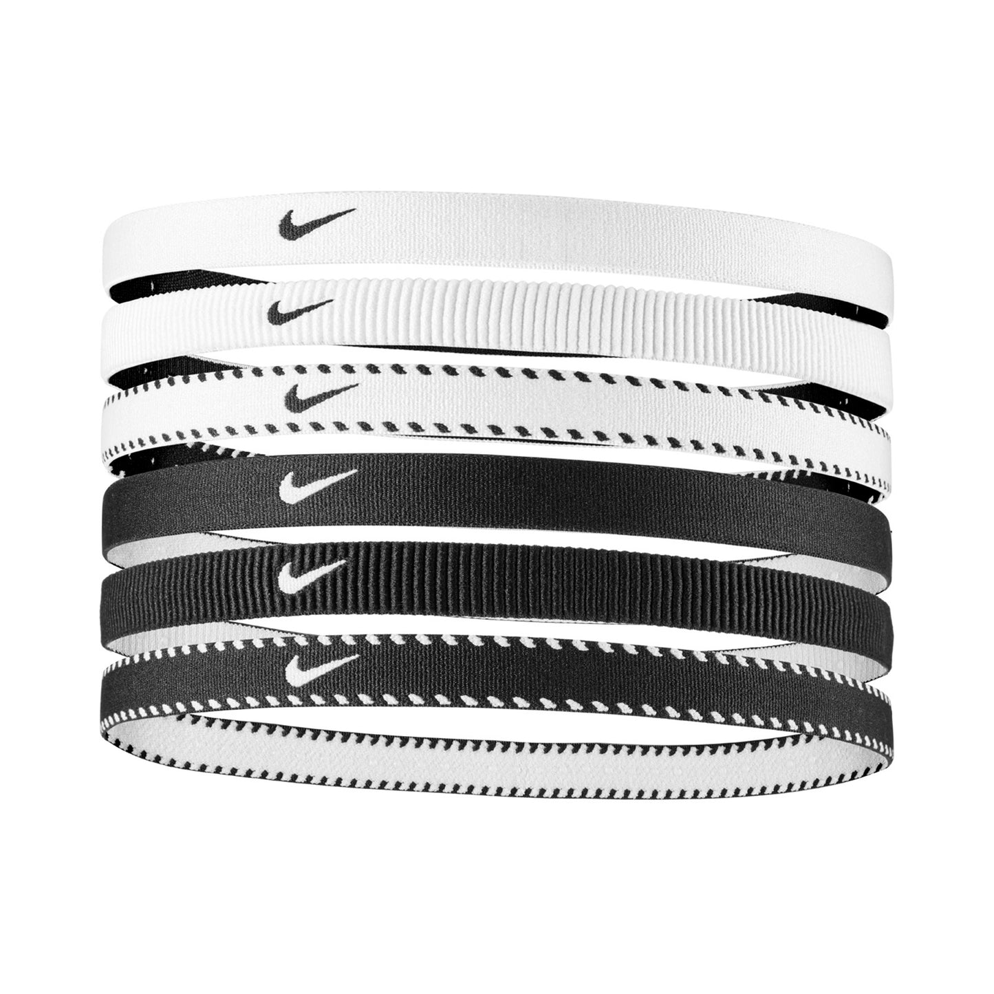 Nike Nike Flex Classic Bandeau Pack De 6-Blanc,Noir Nike Nike Flex Classic Bandeau Pack De 6-Blanc,Noir