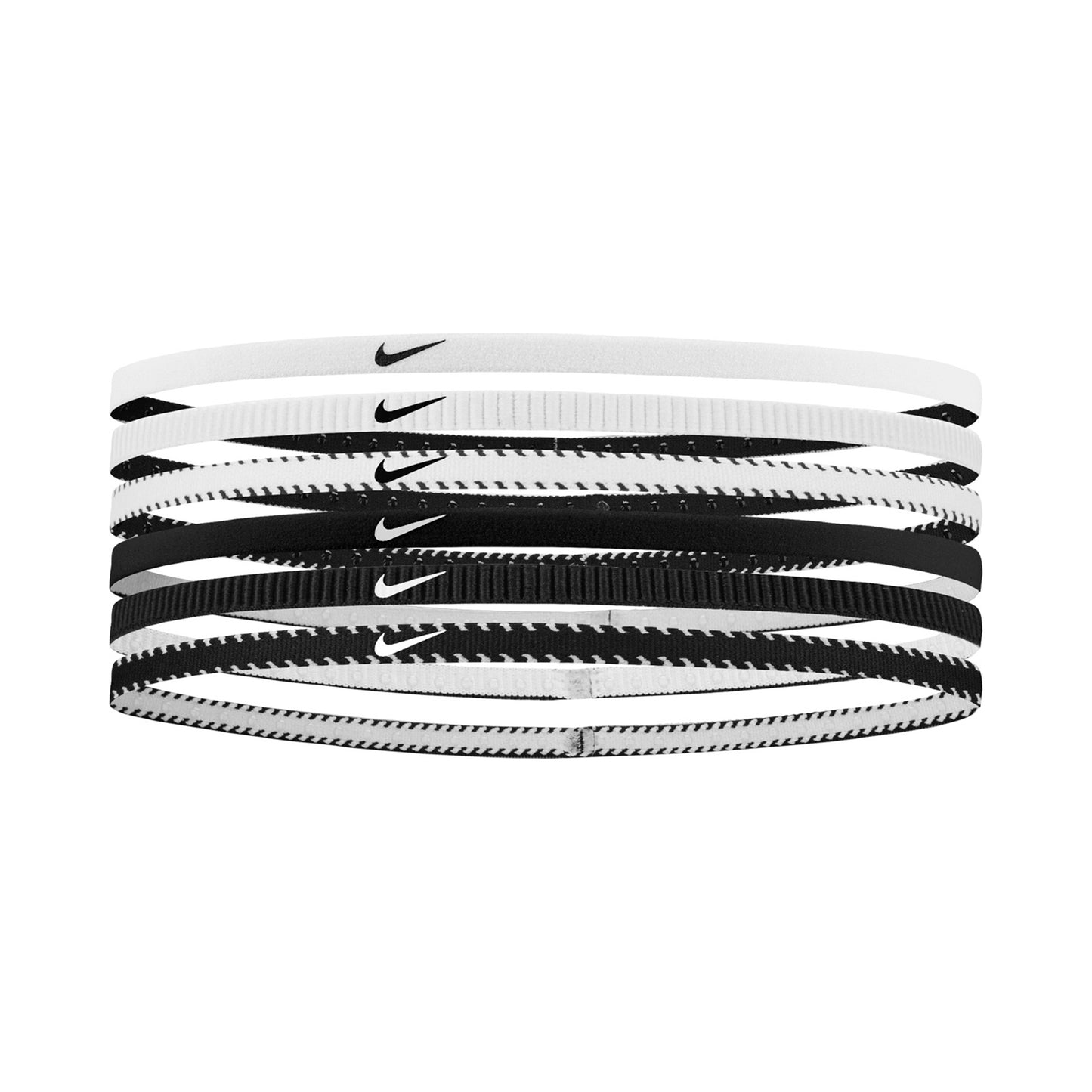 Nike Nike Flex Classic Slim Bandeau Pack De 6-Blanc,Noir Nike Nike Flex Classic Slim Bandeau Pack De 6-Blanc,Noir