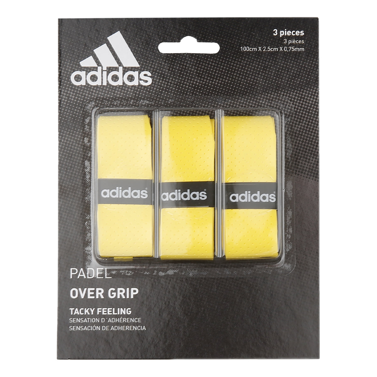 adidas Padel Overgrip Pack de 3 - jaune adidas Padel Overgrip Pack de 3 - jaune