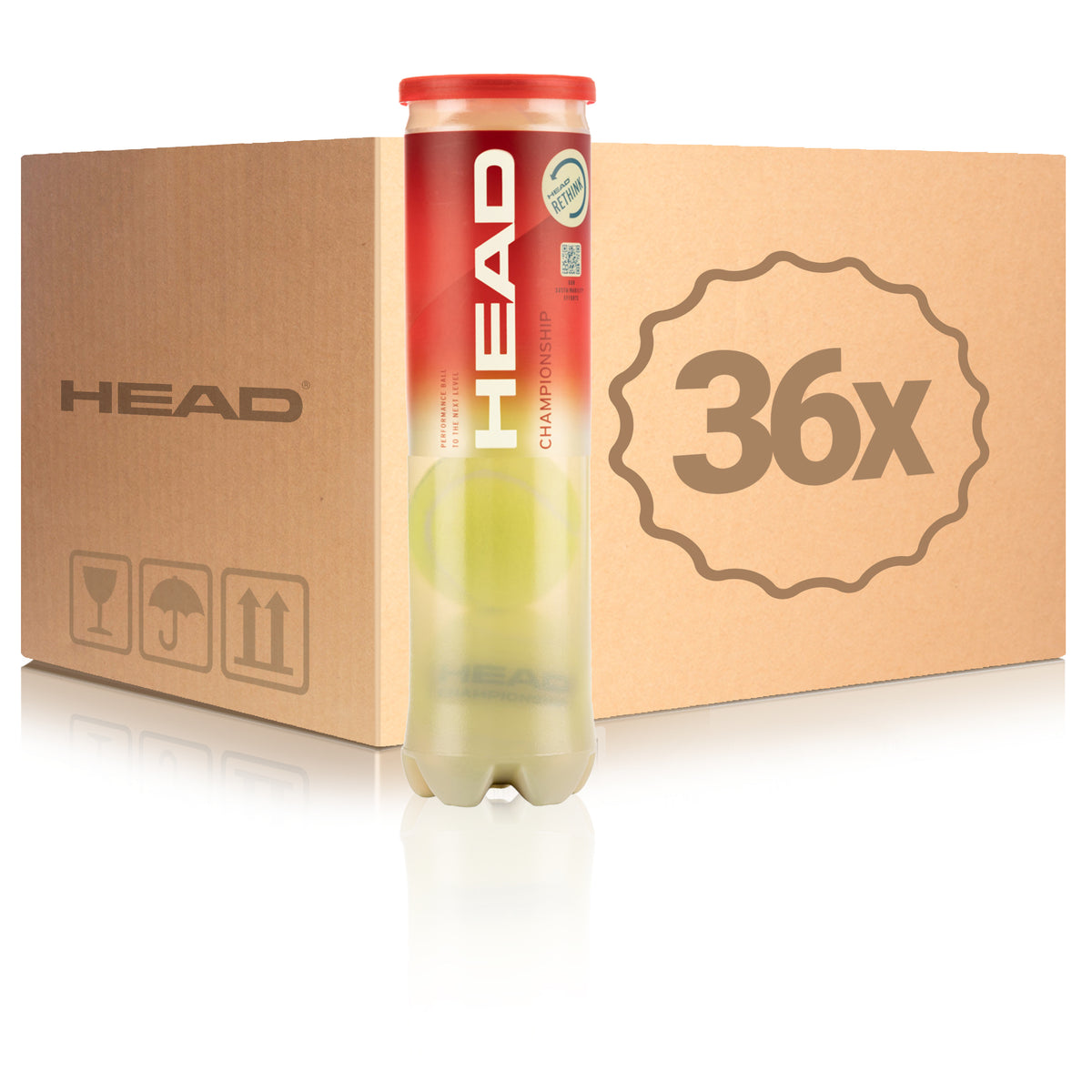HEAD 36 Tubes de 4 Championship En carton HEAD 36 Tubes de 4 Championship En carton