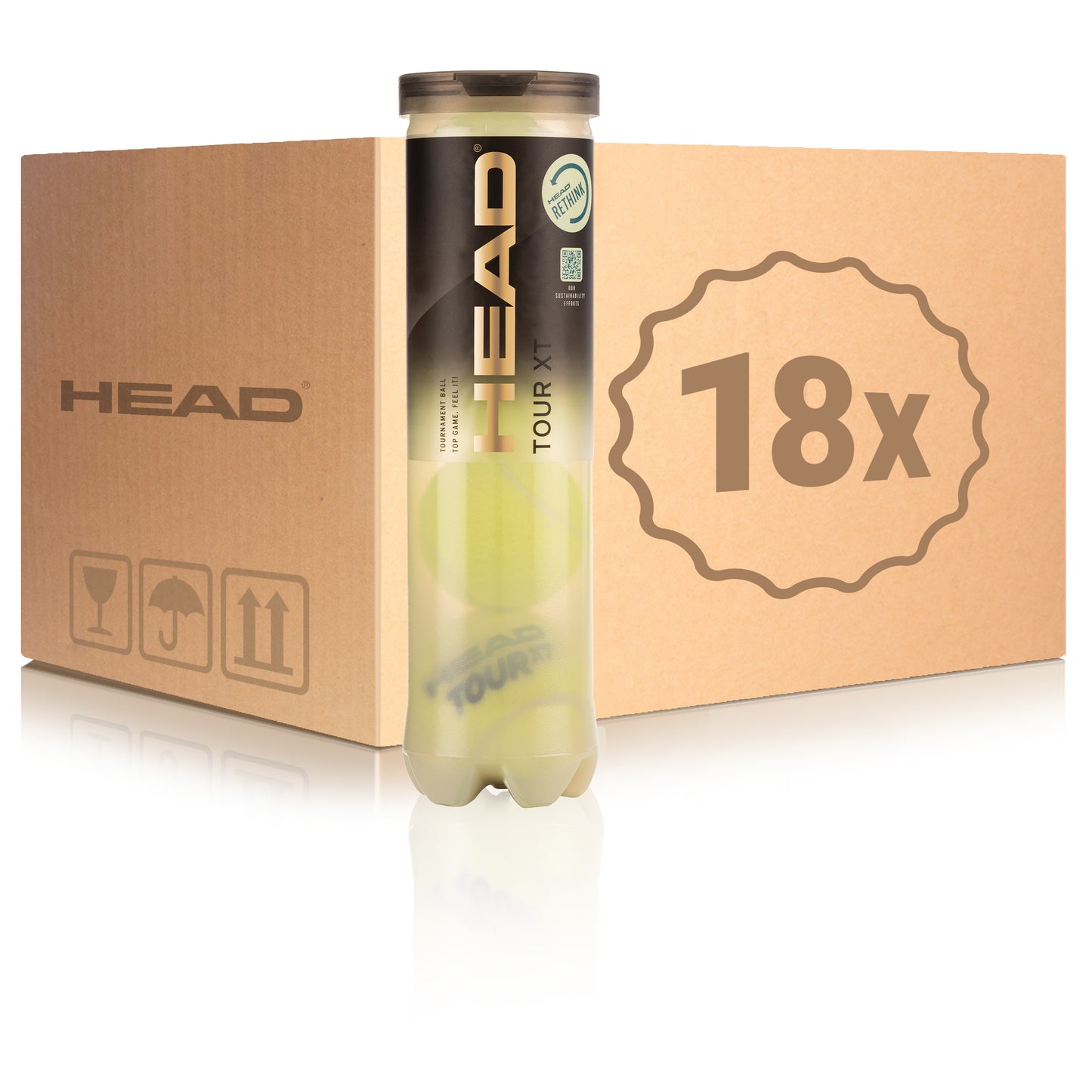 HEAD 18 tubes de 4 Tour XT En carton HEAD 18 tubes de 4 Tour XT En carton
