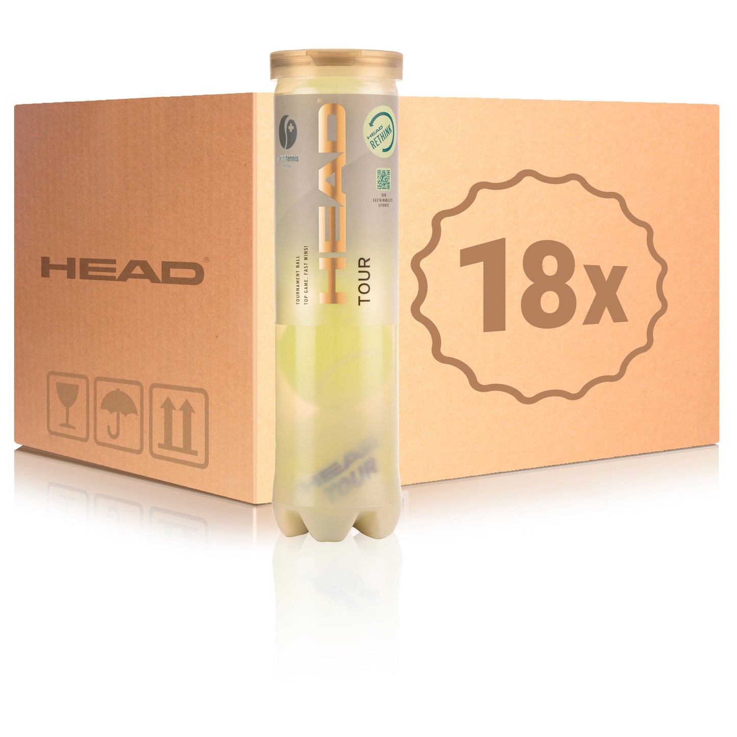 HEAD 18 tubes de 4 Tour Swiss Official HEAD 18 tubes de 4 Tour Swiss Official