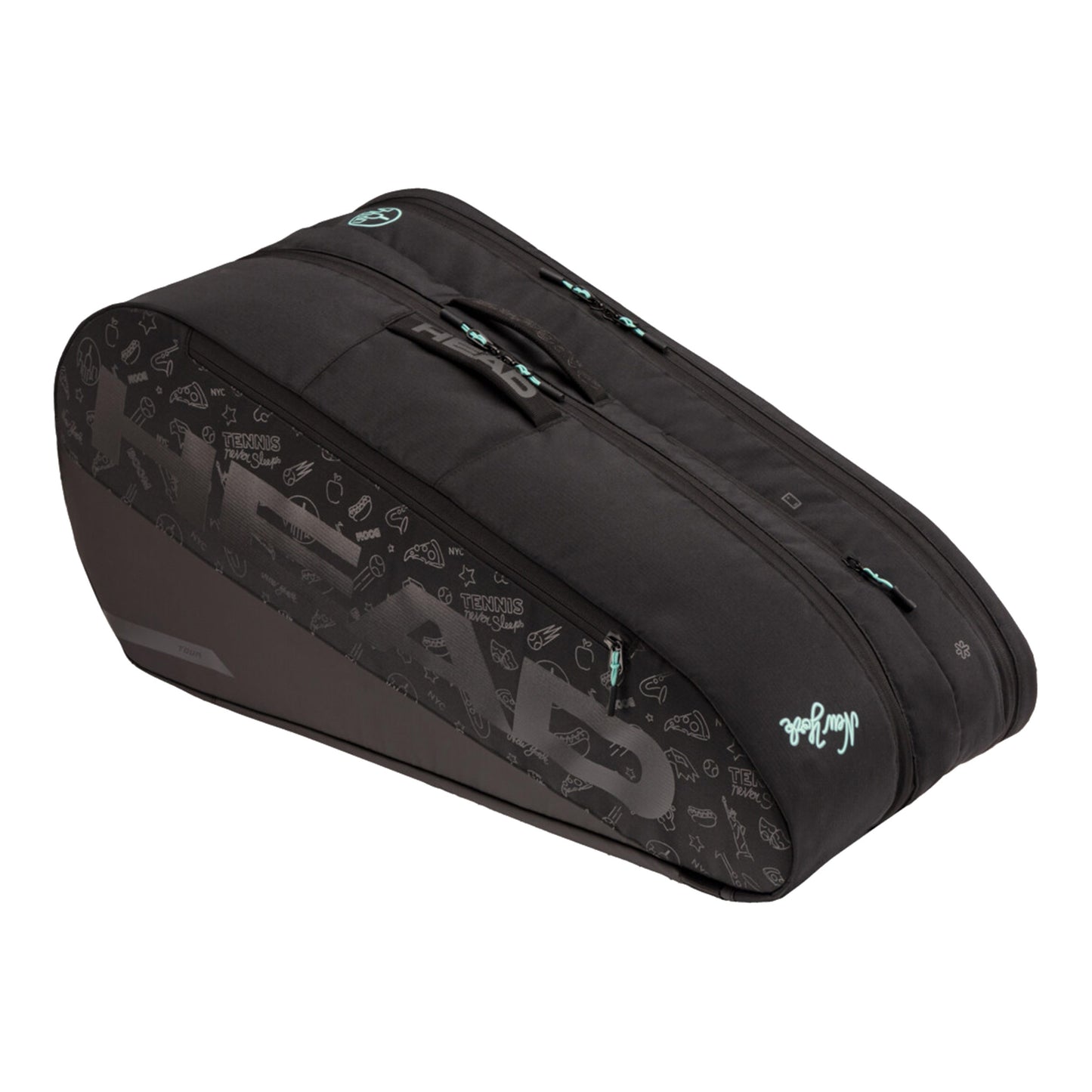 HEAD Tour L Neon 2025 Housse de raquette Lot de 9 - noir HEAD Tour L Neon 2025 Housse de raquette Lot de 9 - noir