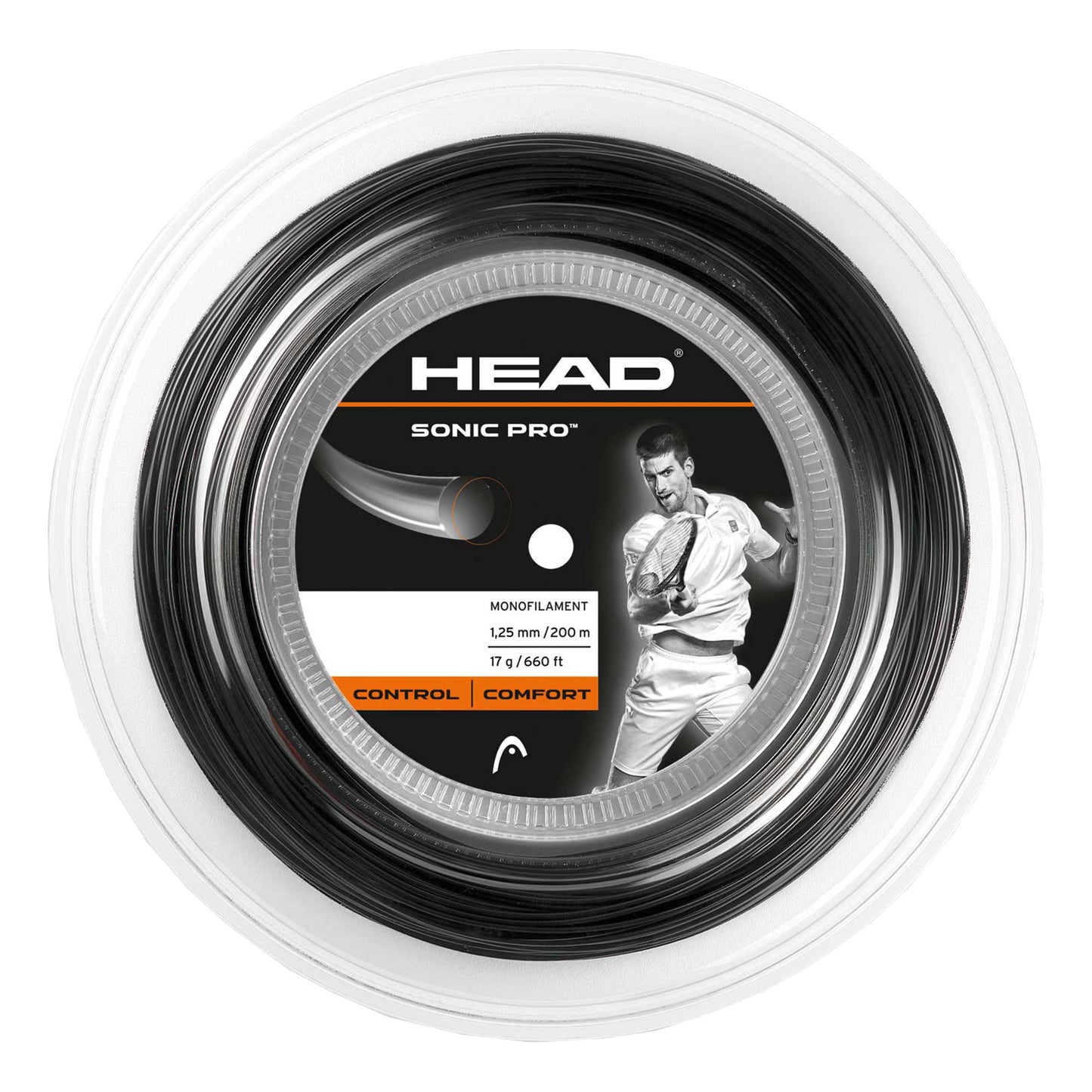 HEAD Sonic Pro Bobine Cordage 200m-Noir HEAD Sonic Pro Bobine Cordage 200m-Noir