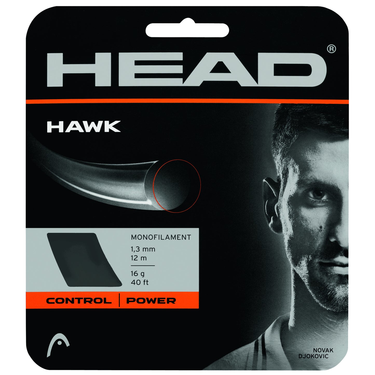 HEAD Hawk Cordage En Garniture 12m-Blanc HEAD Hawk Cordage En Garniture 12m-Blanc