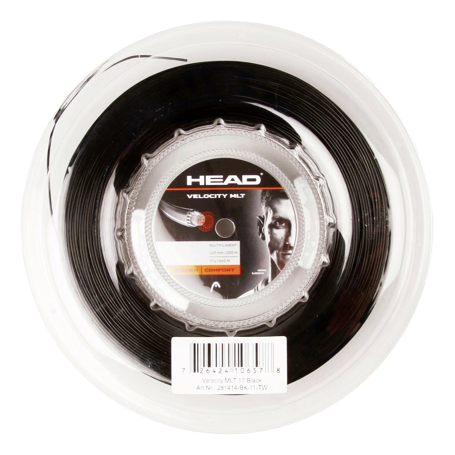 HEAD Velocity MLT Bobine Cordage 200m-Noir HEAD Velocity MLT Bobine Cordage 200m-Noir