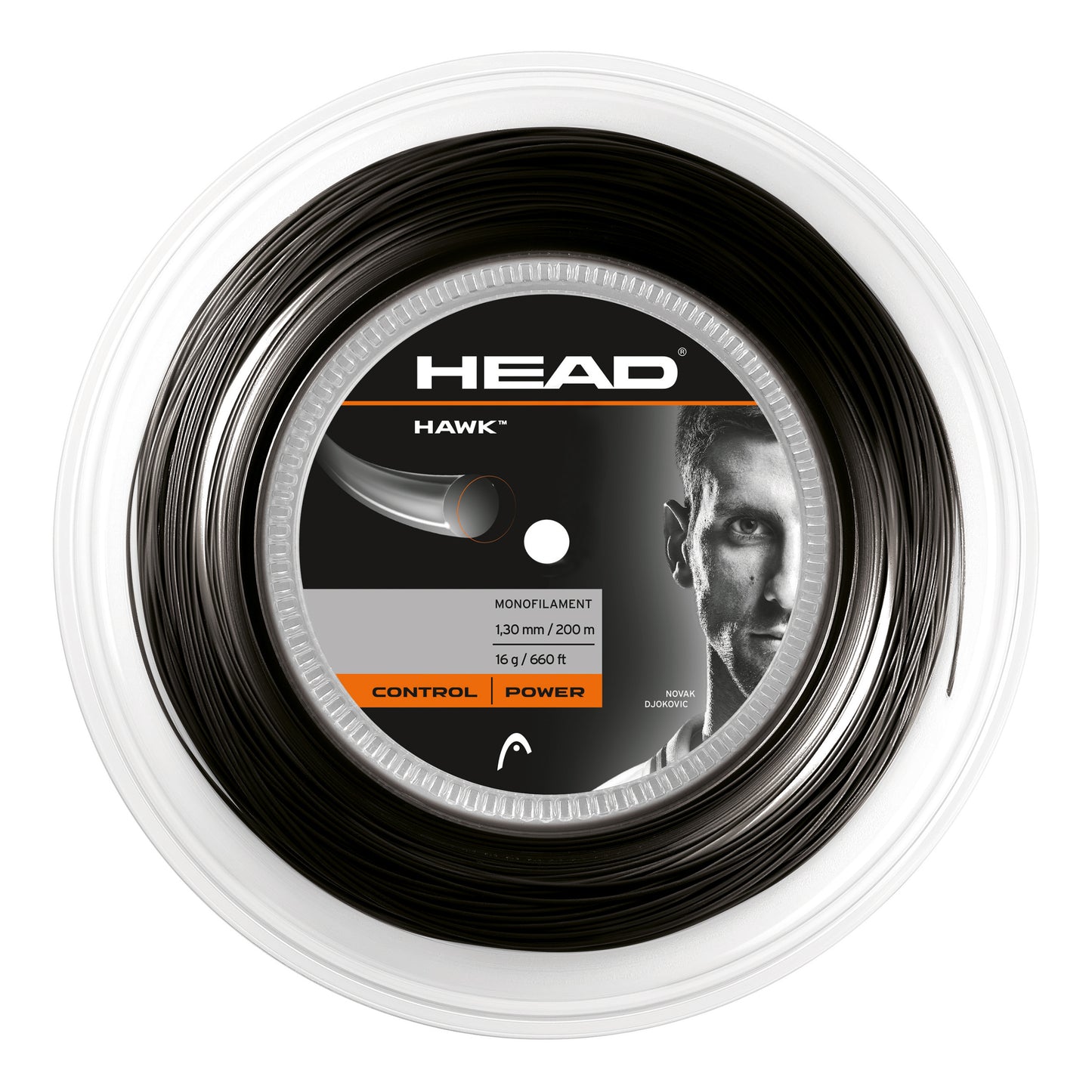 HEAD Hawk Bobine Cordage 200m-Noir HEAD Hawk Bobine Cordage 200m-Noir