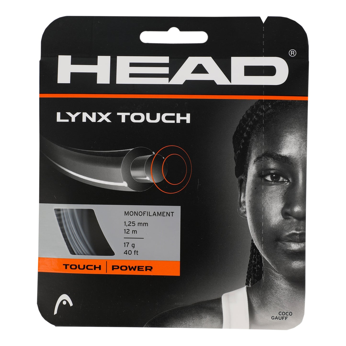 HEAD Lynx Touch Cordage en garniture 12m - anthracite HEAD Lynx Touch Cordage en garniture 12m - anthracite
