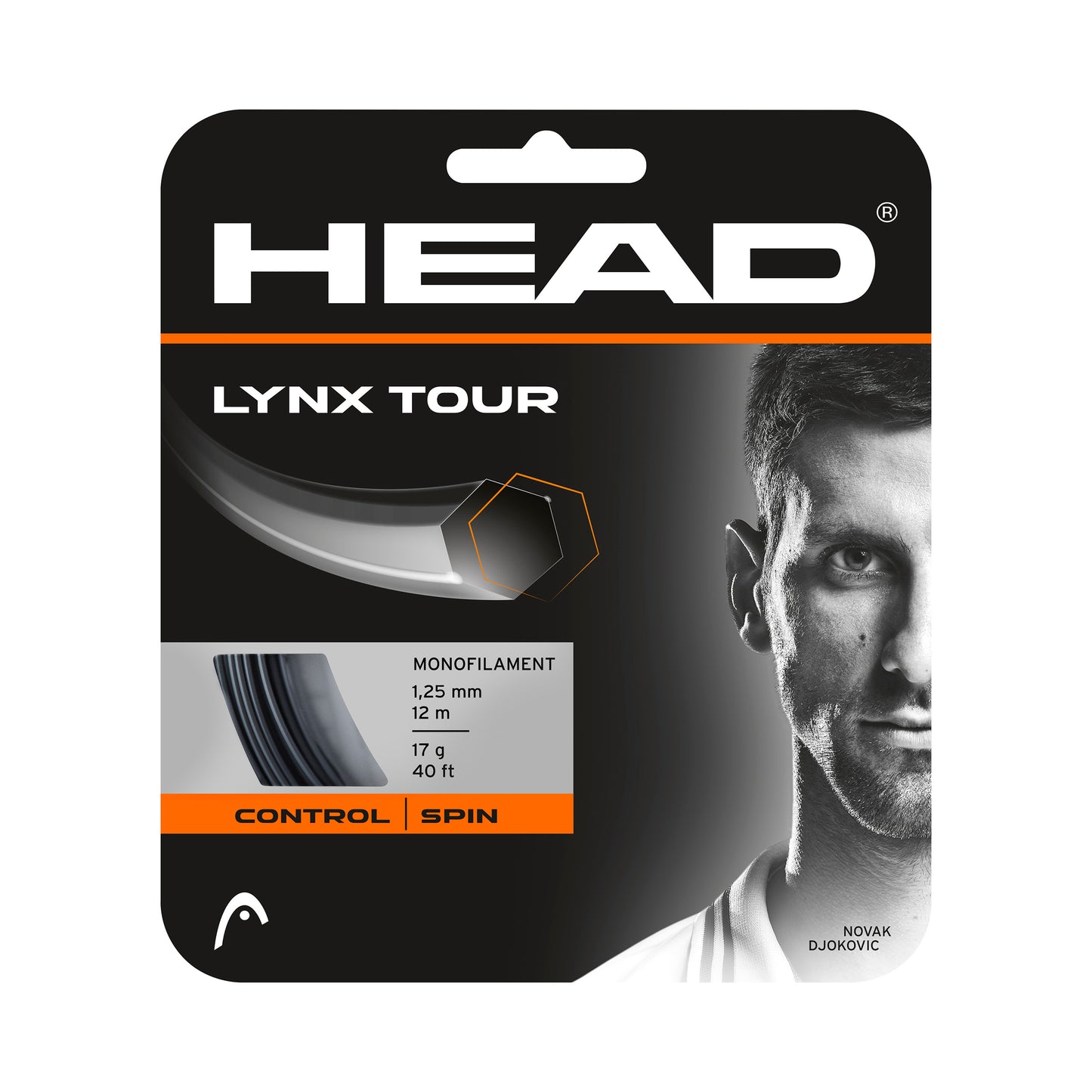 HEAD Lynx Tour Cordage En Garniture 12m-Noir HEAD Lynx Tour Cordage En Garniture 12m-Noir