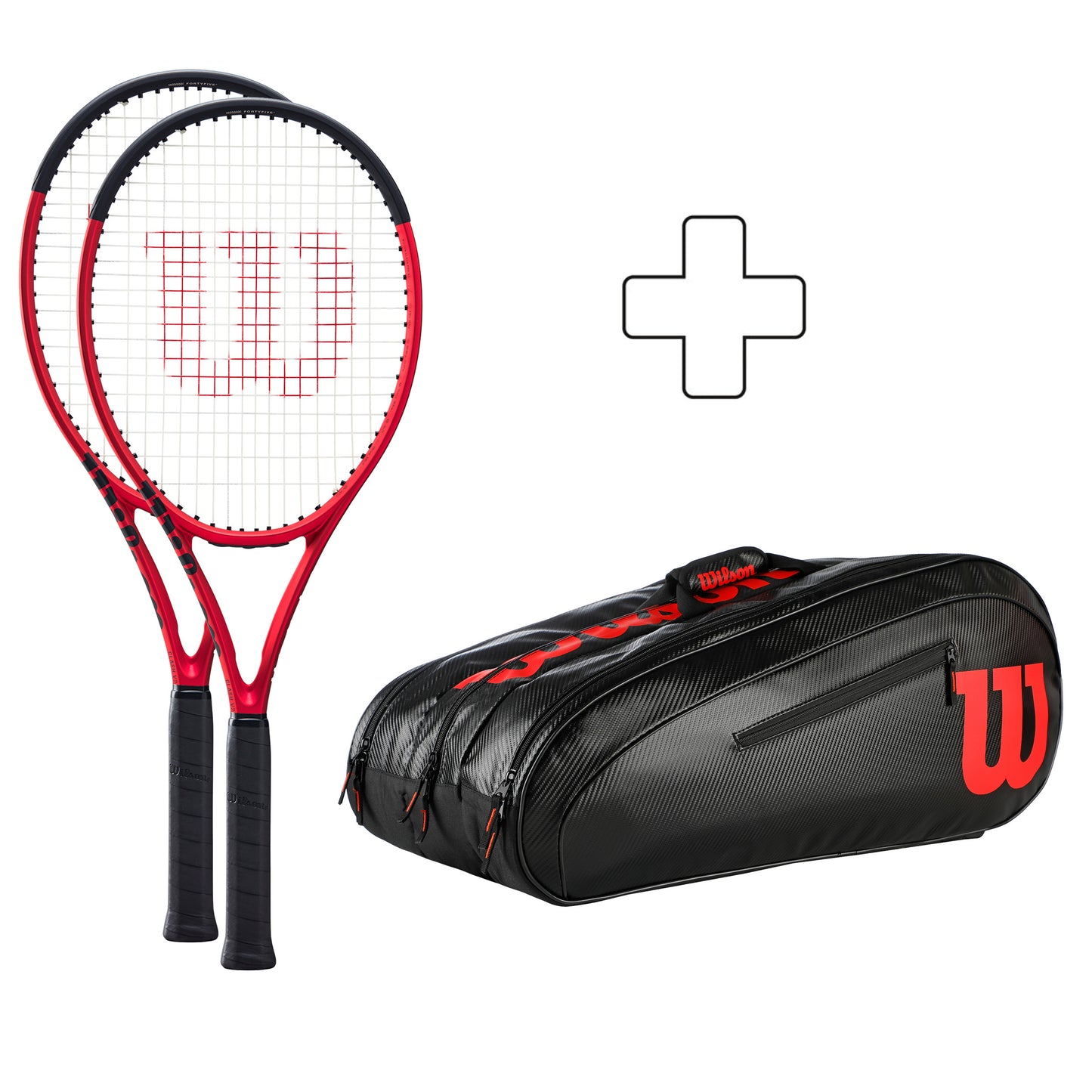Wilson 2x Clash 100 Pro V2.0 + sac de tennis Wilson 2x Clash 100 Pro V2.0 + sac de tennis