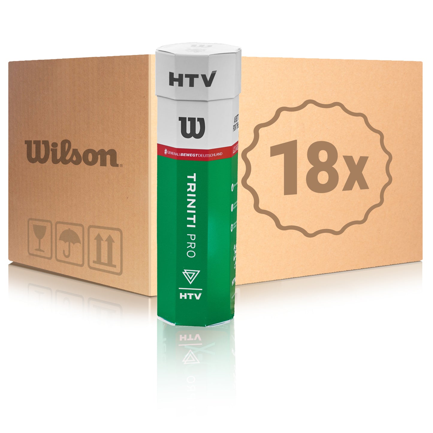Wilson 18 tubes de 4 HTV Triniti Pro En carton Wilson 18 tubes de 4 HTV Triniti Pro En carton