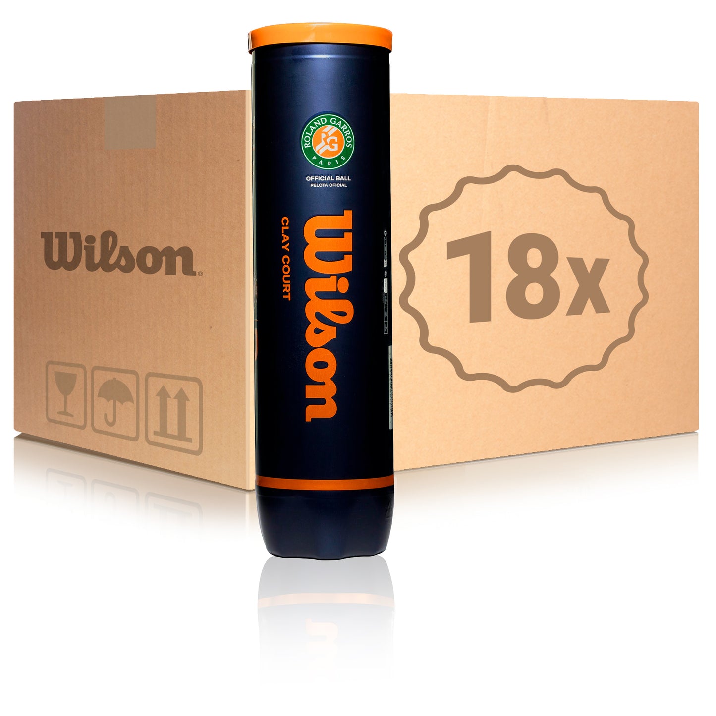 Wilson 18 tubes de 4 Roland Garros Official En carton Wilson 18 tubes de 4 Roland Garros Official En carton