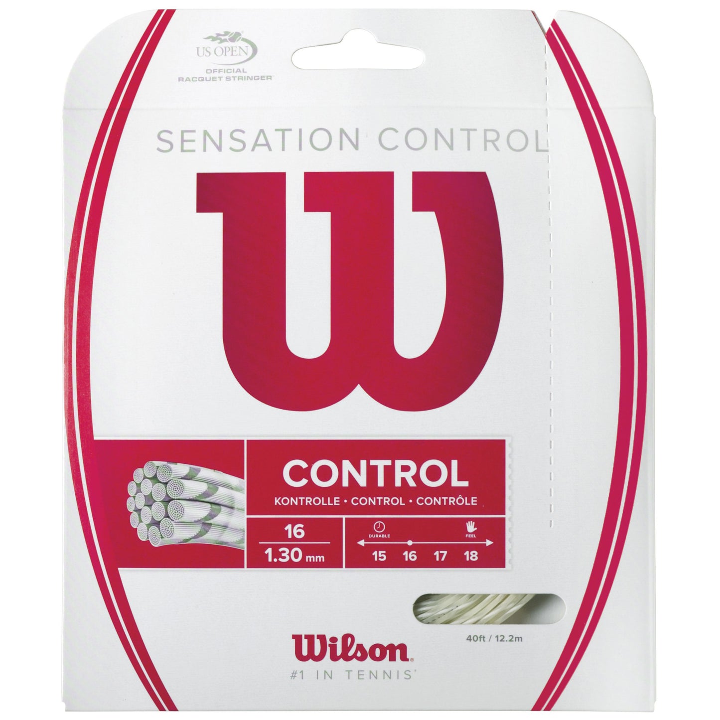 Wilson Sensation Control Cordage En Garniture 12,2m-Écru Wilson Sensation Control Cordage En Garniture 12,2m-Écru