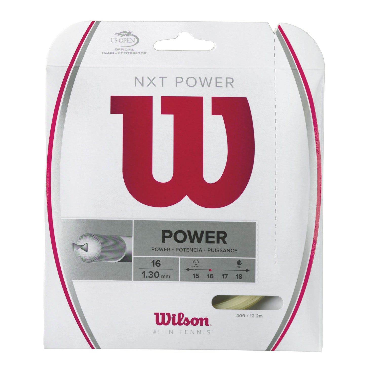 Wilson NXT Power Cordage En Garniture 12,2m-Écru Wilson NXT Power Cordage En Garniture 12,2m-Écru
