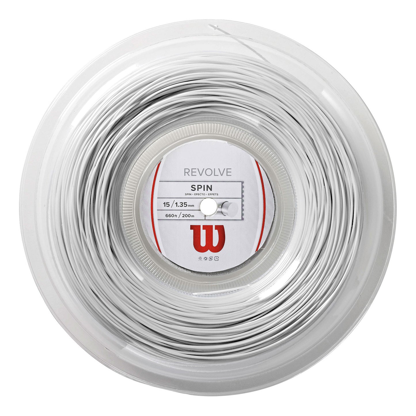 Wilson Revolve Bobine Cordage 200m-Blanc Wilson Revolve Bobine Cordage 200m-Blanc