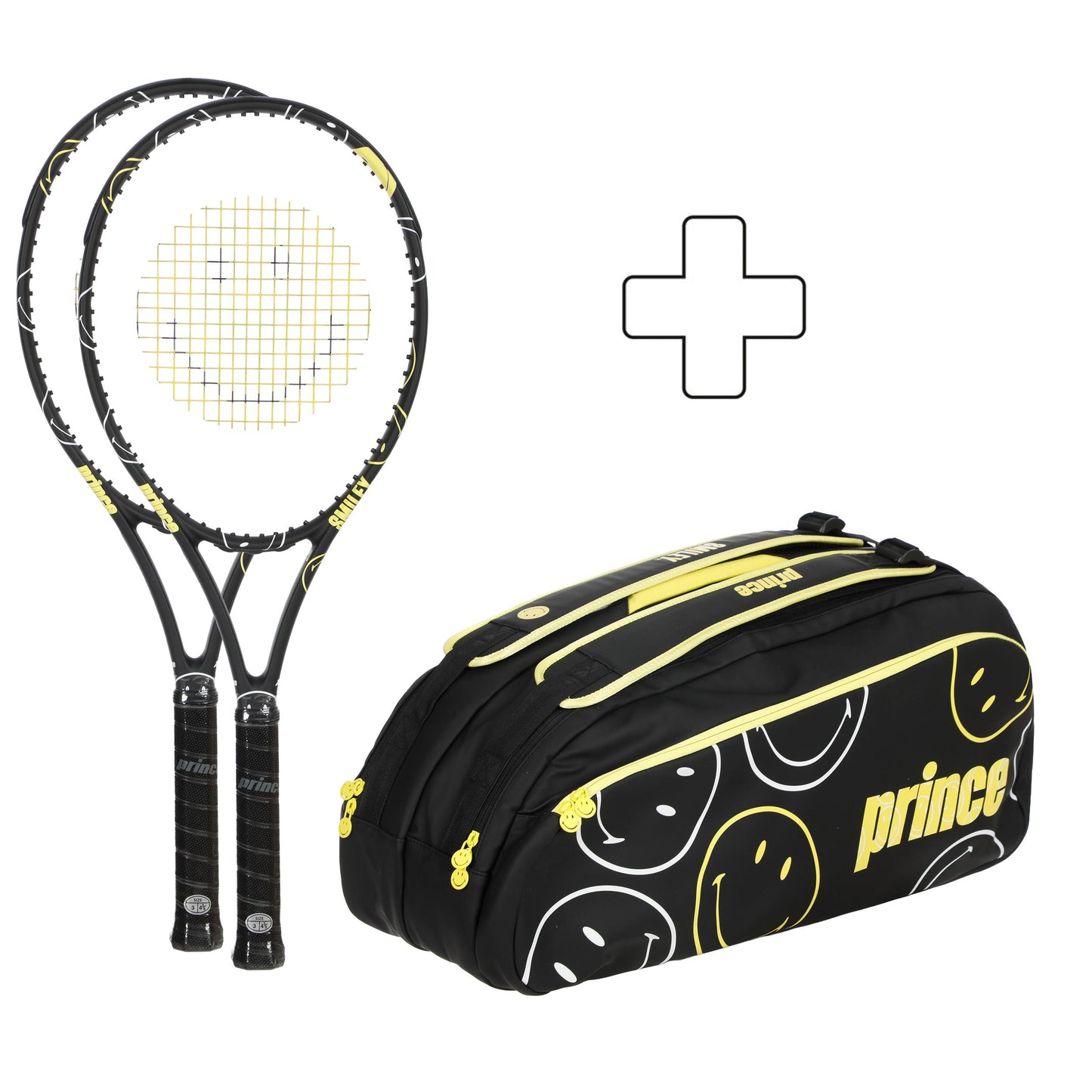 Prince 2x Beast Beast 100 (280g) Smiley Edt. + sac de tennis Prince 2x Beast Beast 100 (280g) Smiley Edt. + sac de tennis