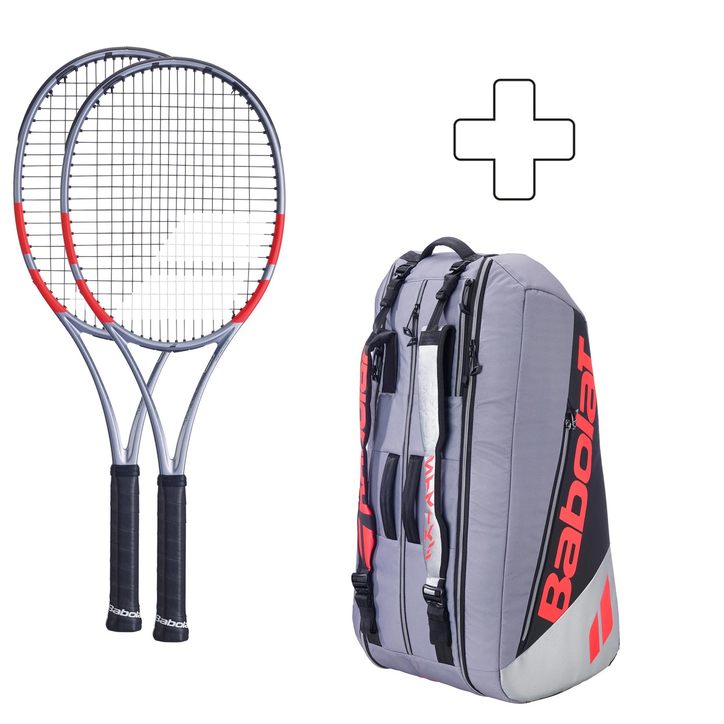Babolat 2x Pure Strike 16x19 + sac de tennis Babolat 2x Pure Strike 16x19 + sac de tennis