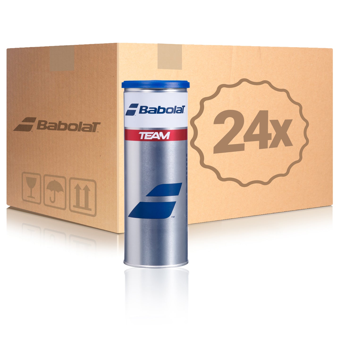 Babolat 24 Tubes de 3 Team En carton Babolat 24 Tubes de 3 Team En carton