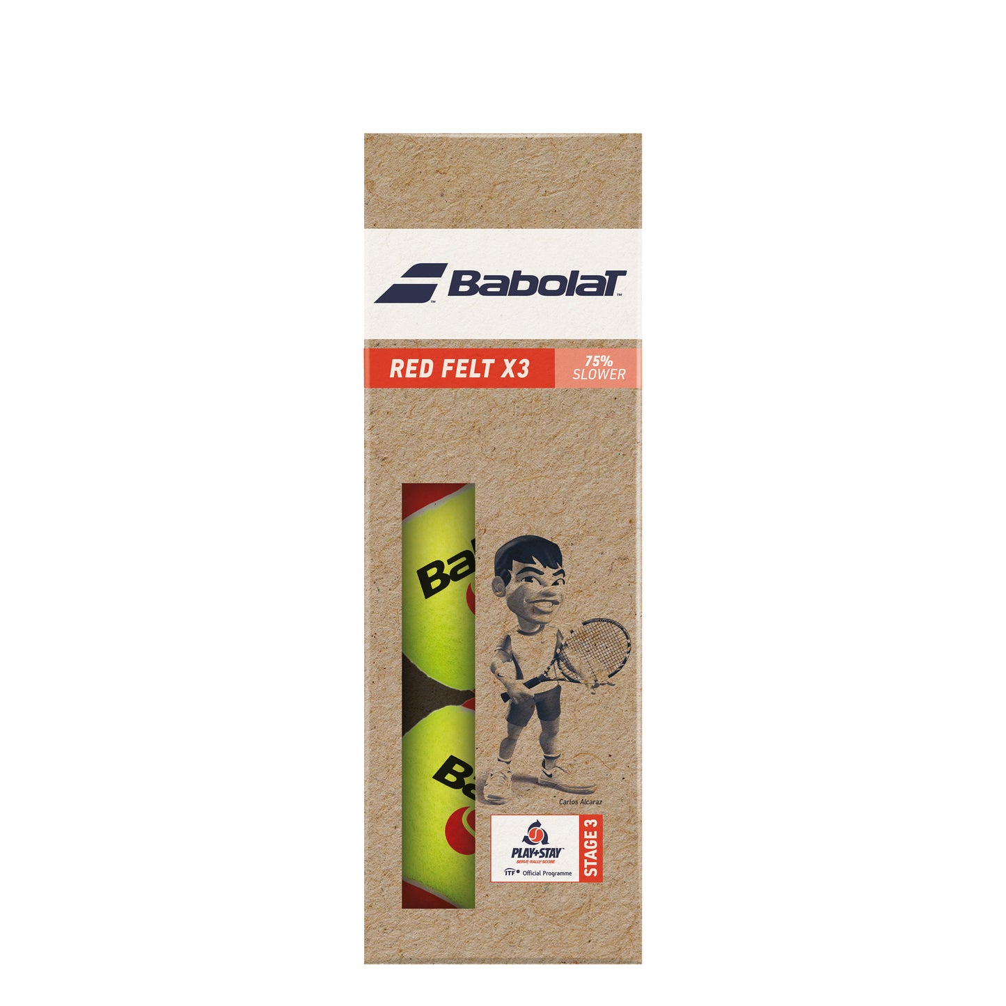 Babolat Red Felt (Stage 3) Sac De 3 Balles Babolat Red Felt (Stage 3) Sac De 3 Balles