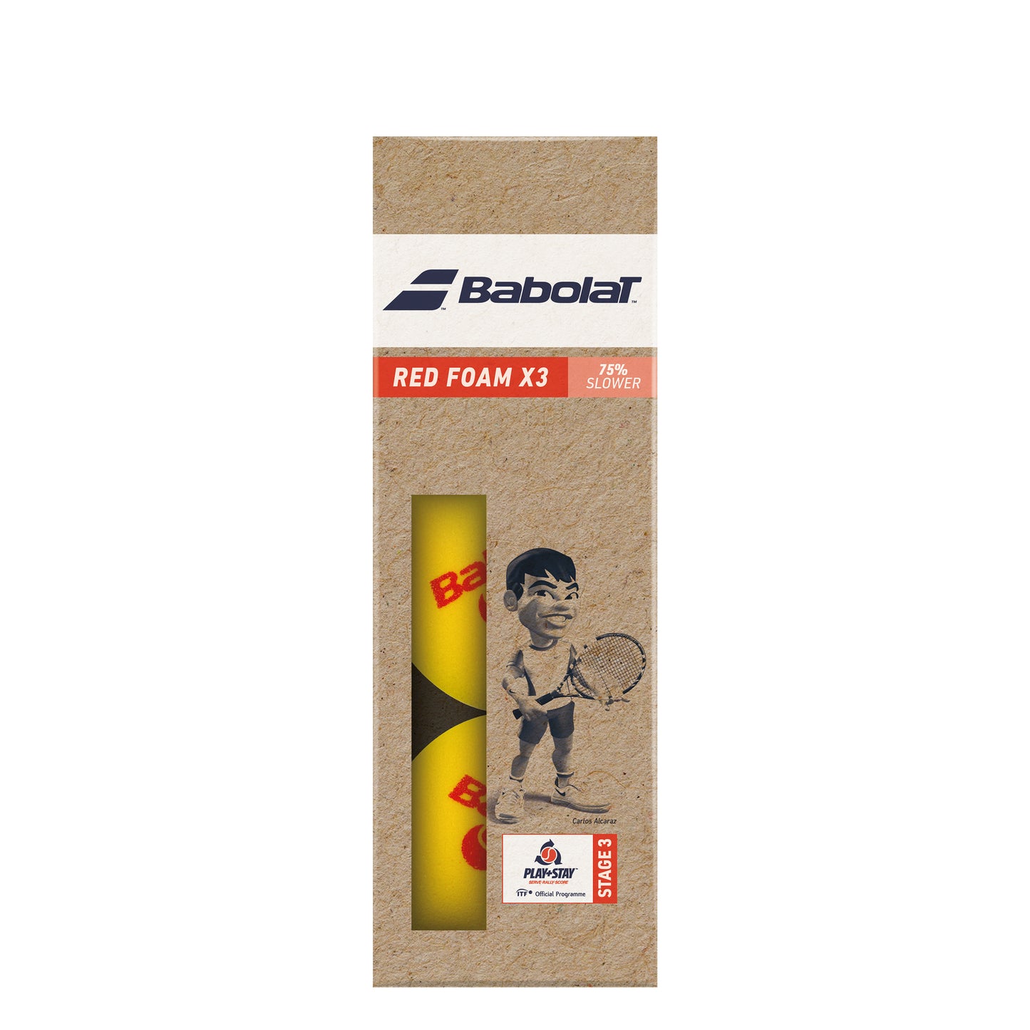Babolat Red Foam (Stage 3) Sac De 3 Balles Babolat Red Foam (Stage 3) Sac De 3 Balles