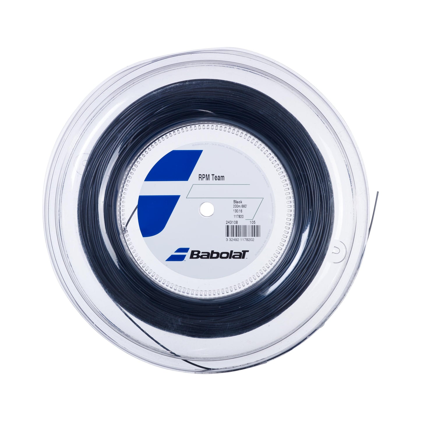 Babolat Team RPM Team Bobine Cordage 200m-Noir Babolat Team RPM Team Bobine Cordage 200m-Noir