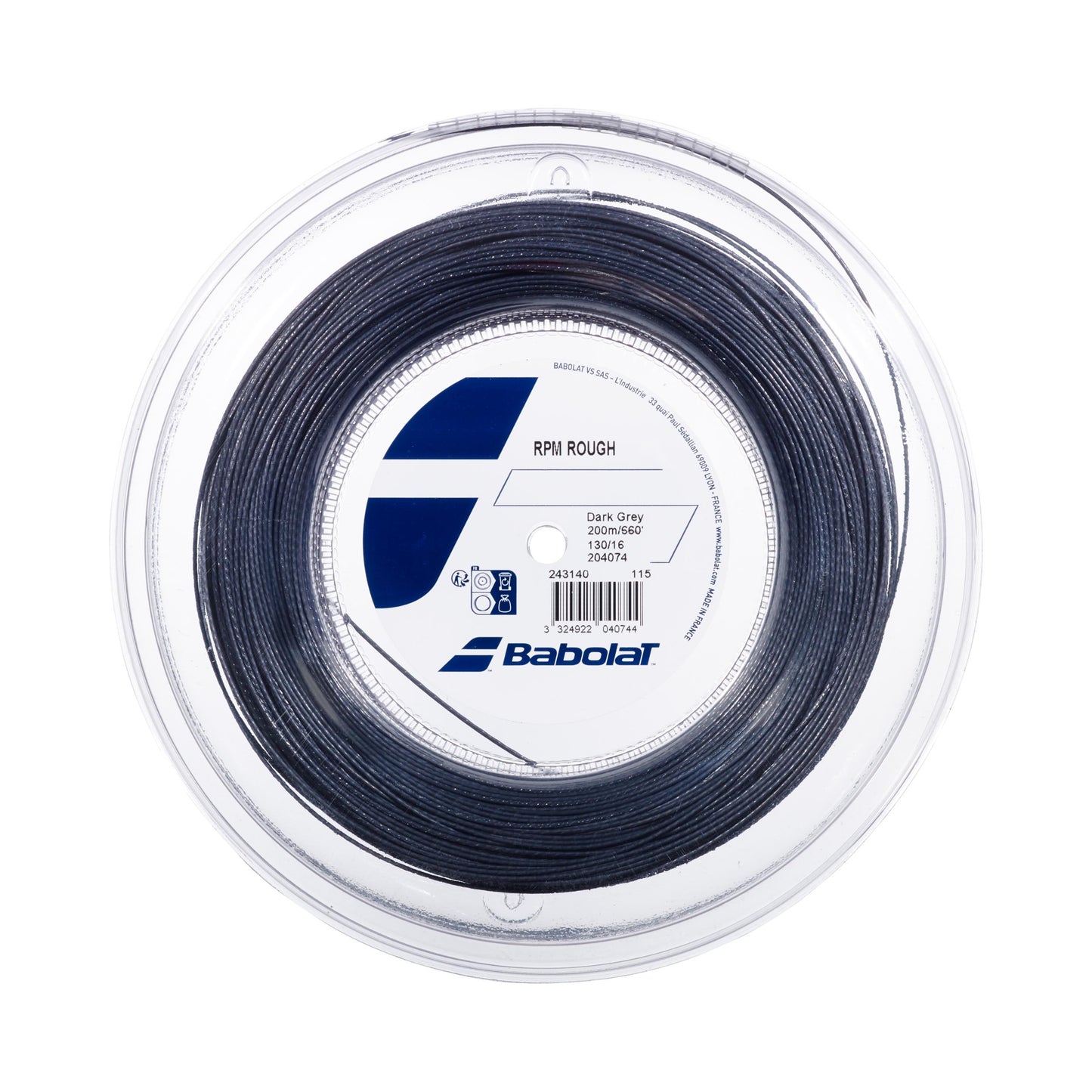 Babolat RPM Rough Bobine Cordage 200m-Gris Babolat RPM Rough Bobine Cordage 200m-Gris