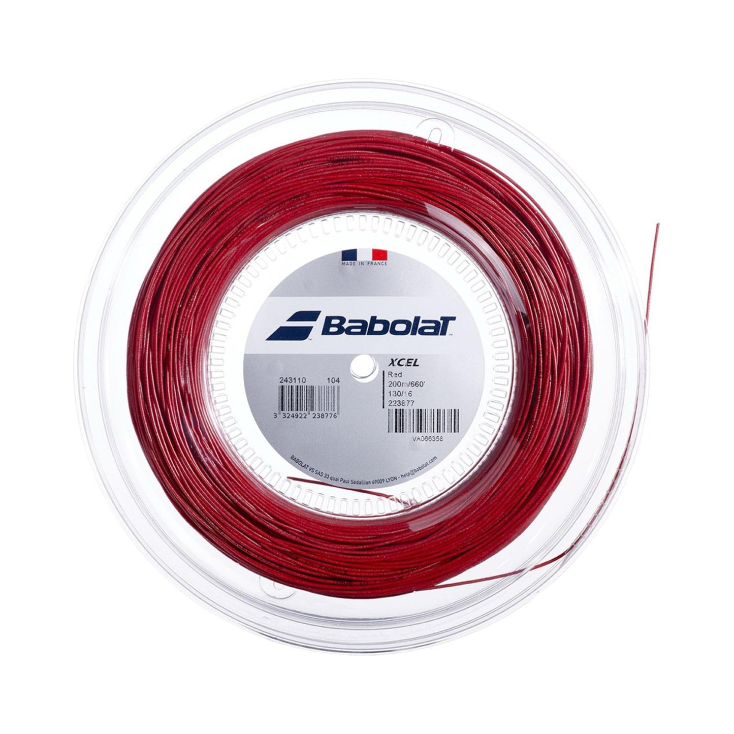 Babolat Xcel Bobine Cordage 200m-Rouge Babolat Xcel Bobine Cordage 200m-Rouge