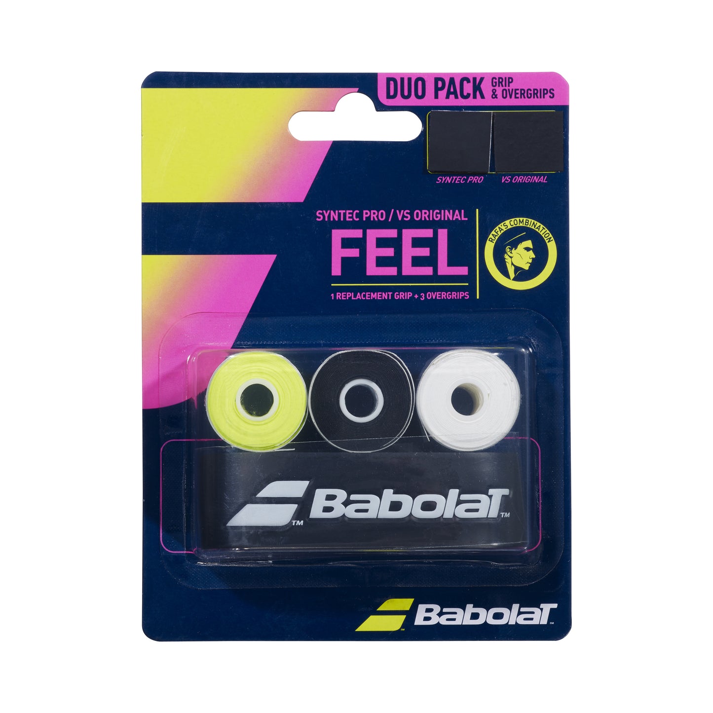Babolat Syntec Pro X1 + VS Orig X3 Pack De 4-Multicouleur Babolat Syntec Pro X1 + VS Orig X3 Pack De 4-Multicouleur