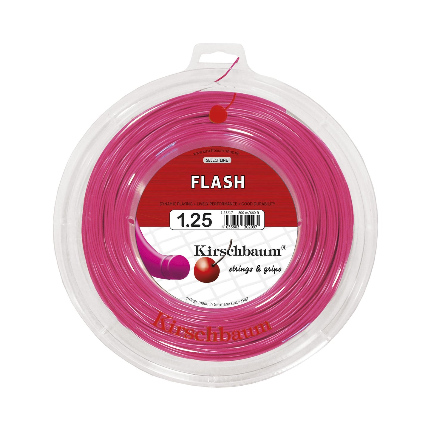Kirschbaum Flash Bobine Cordage 200m-Pink Kirschbaum Flash Bobine Cordage 200m-Pink