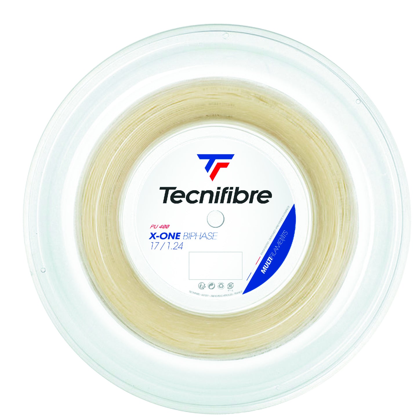 Tecnifibre X-One Biphase 200m Bobine Cordage-Écru Tecnifibre X-One Biphase 200m Bobine Cordage-Écru