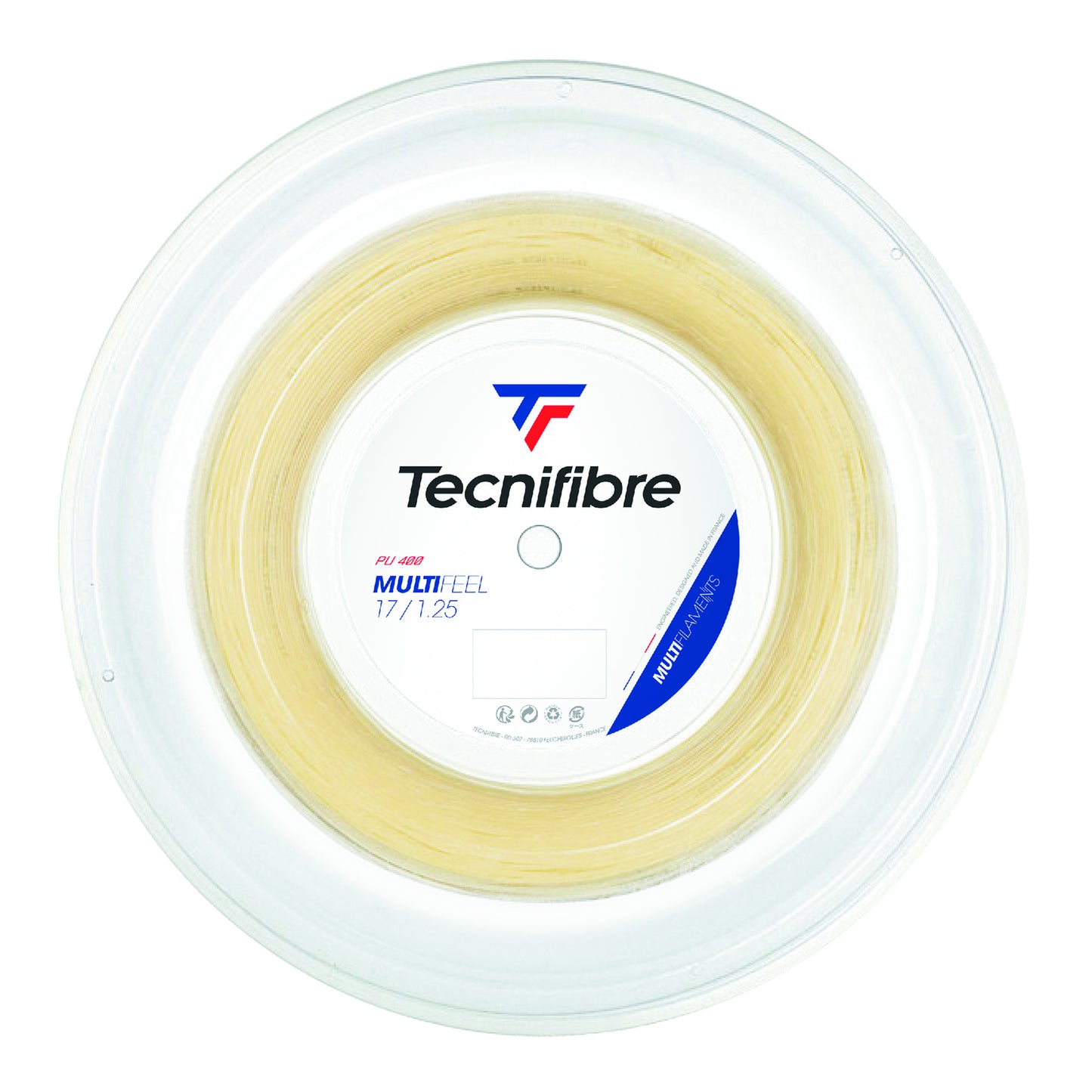 Tecnifibre Multifeel 200m Bobine Cordage-Écru Tecnifibre Multifeel 200m Bobine Cordage-Écru