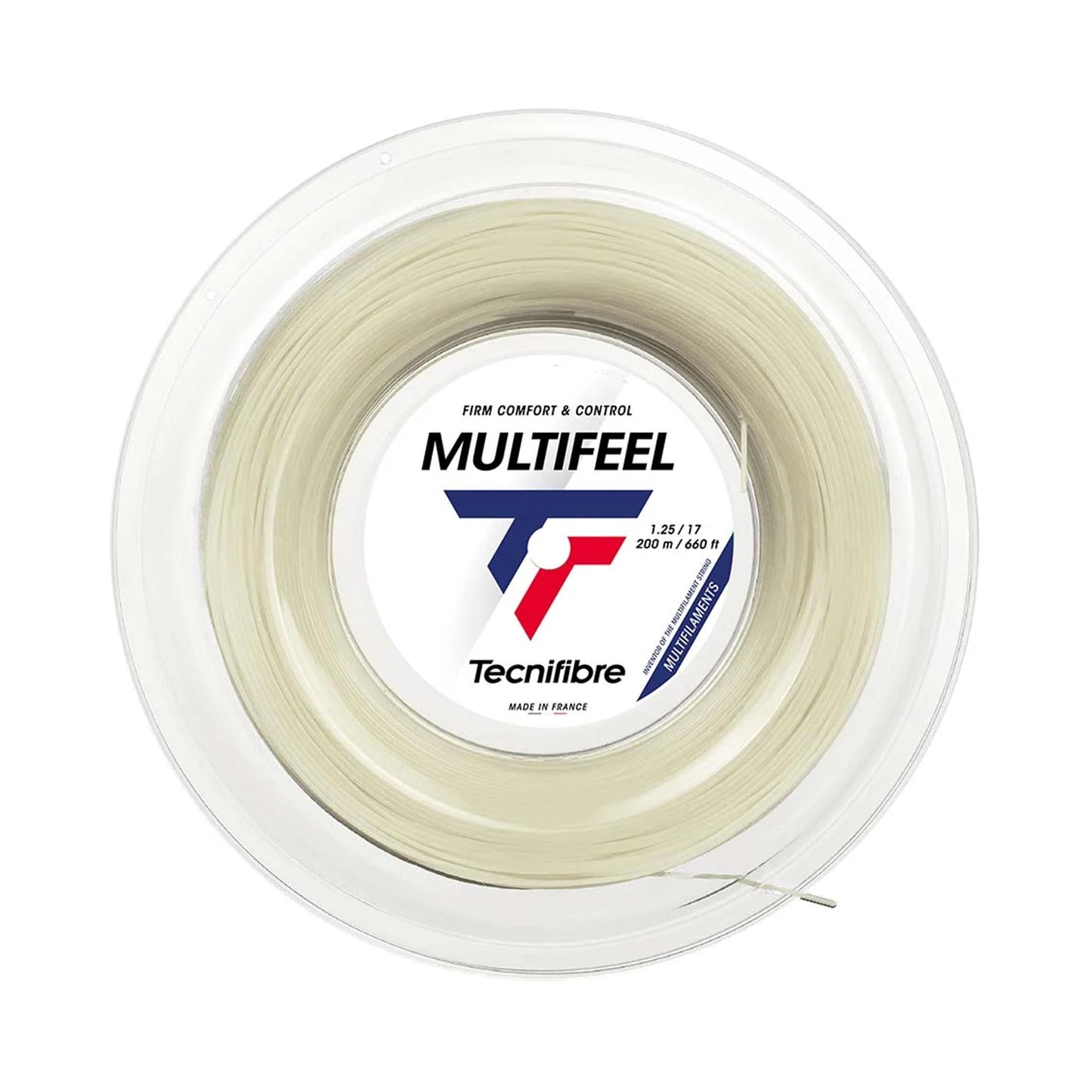Tecnifibre Multifeel 200m Bobine Cordage-Écru Tecnifibre Multifeel 200m Bobine Cordage-Écru