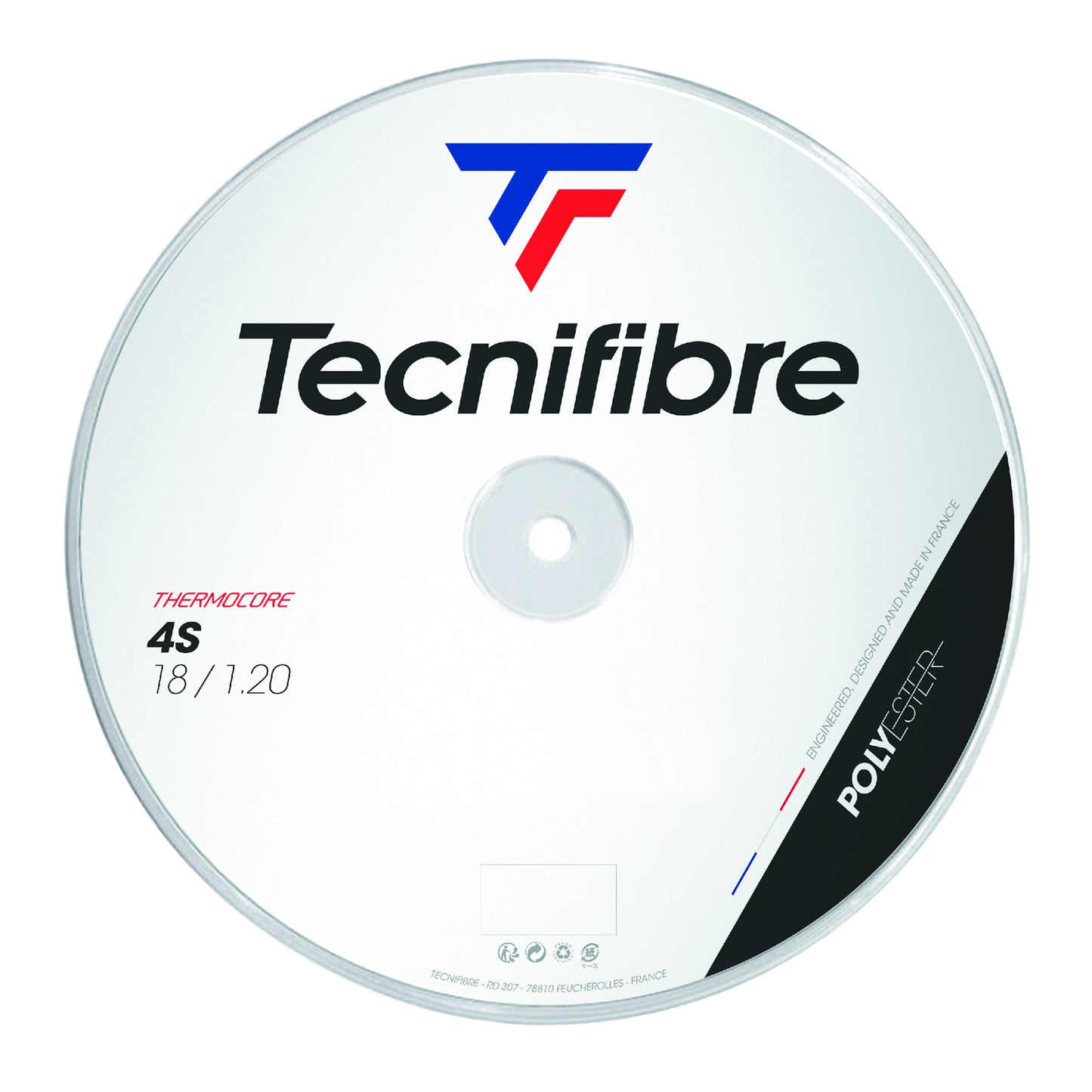 Tecnifibre Black Code 4S 200m Bobine Cordage-Noir Tecnifibre Black Code 4S 200m Bobine Cordage-Noir