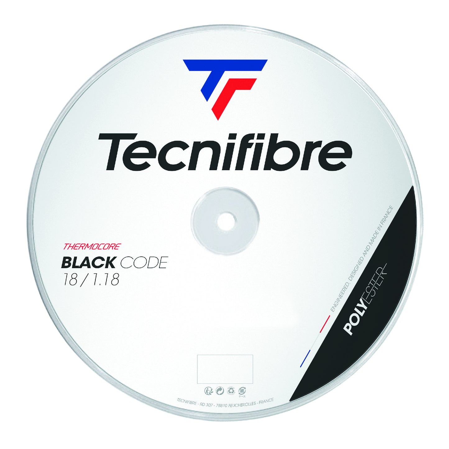 Tecnifibre Black Code 200m Bobine Cordage-Noir Tecnifibre Black Code 200m Bobine Cordage-Noir