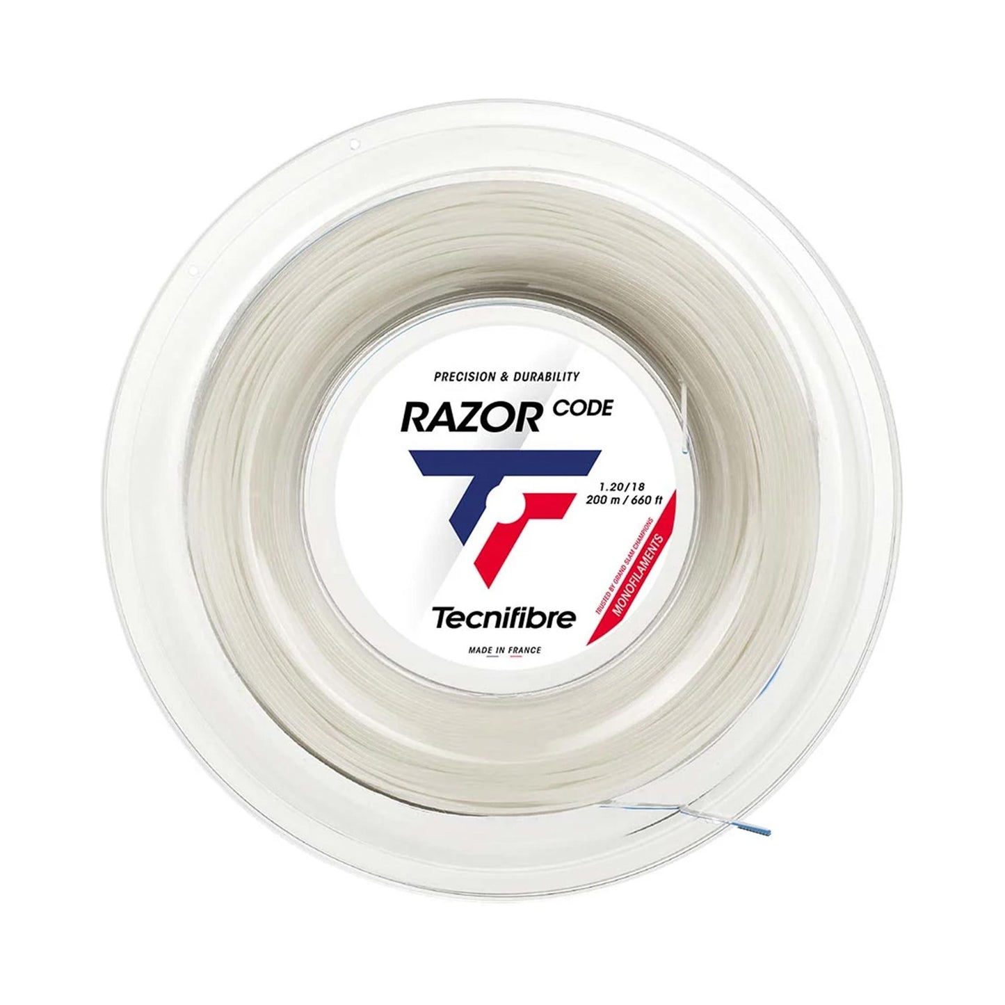 Tecnifibre Razor Code 200m Bobine Cordage-Blanc Tecnifibre Razor Code 200m Bobine Cordage-Blanc