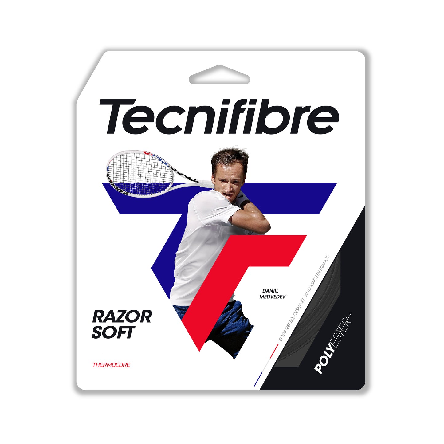 Tecnifibre Razor Soft 12m Cordage En Garniture-Gris Tecnifibre Razor Soft 12m Cordage En Garniture-Gris