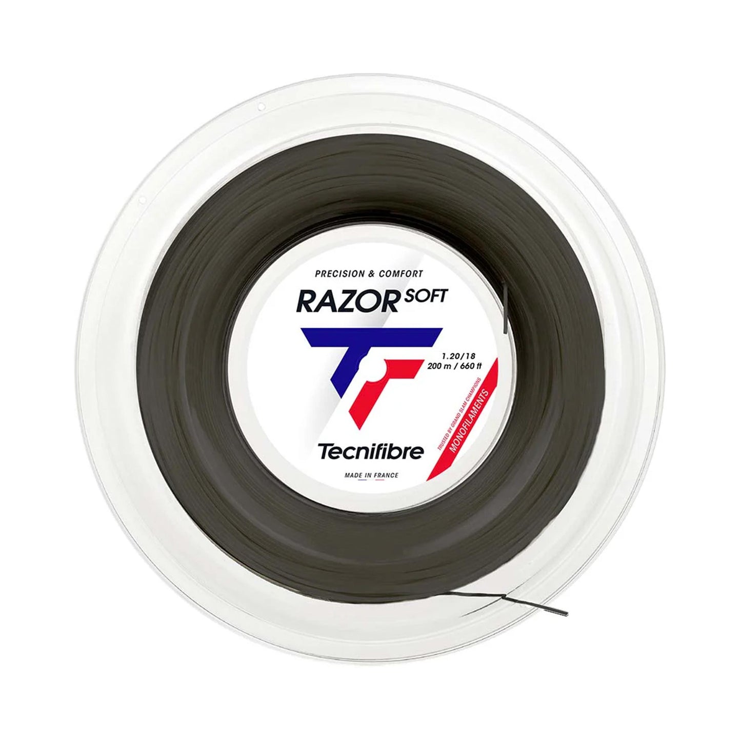 Tecnifibre Razor Soft 200m Bobine Cordage-Gris Tecnifibre Razor Soft 200m Bobine Cordage-Gris