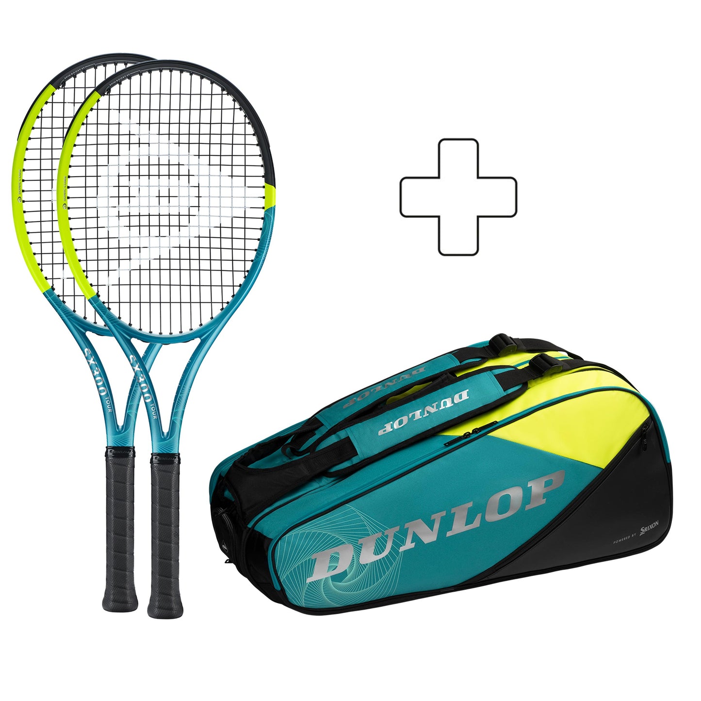 Dunlop 2x SX 300 Tour + sac de tennis Dunlop 2x SX 300 Tour + sac de tennis