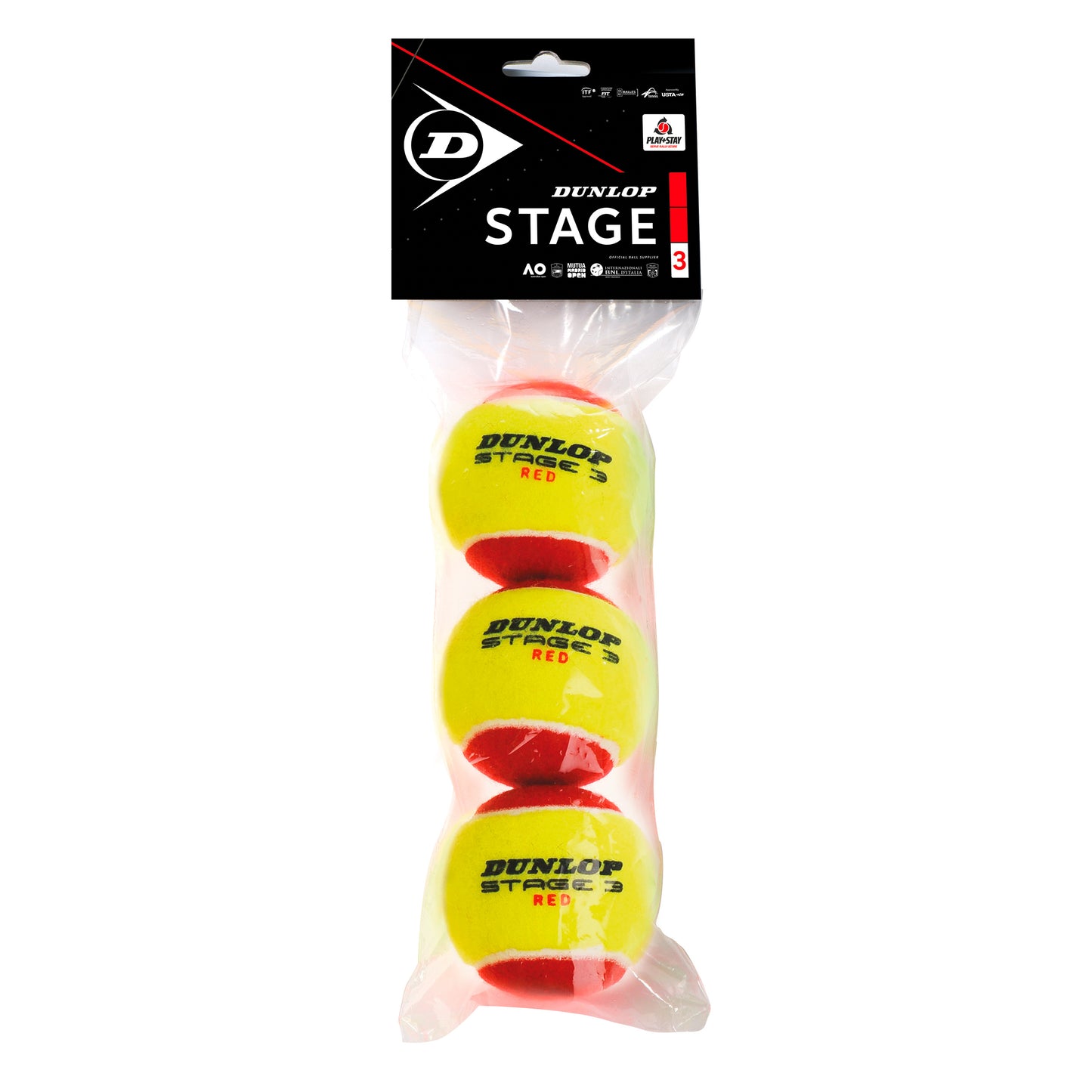 Dunlop Mini Tennis (Stage 3) Red Sac De 3 Balles Dunlop Mini Tennis (Stage 3) Red Sac De 3 Balles