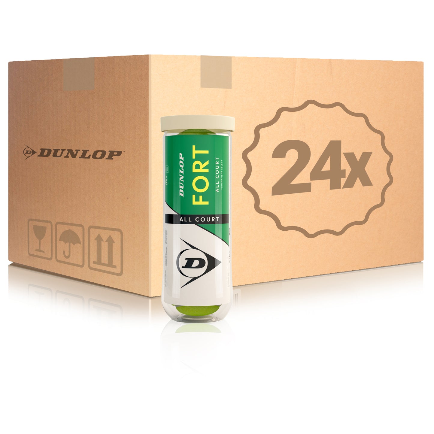 Dunlop 24 Tubes de 3 Fort All Court Dunlop 24 Tubes de 3 Fort All Court