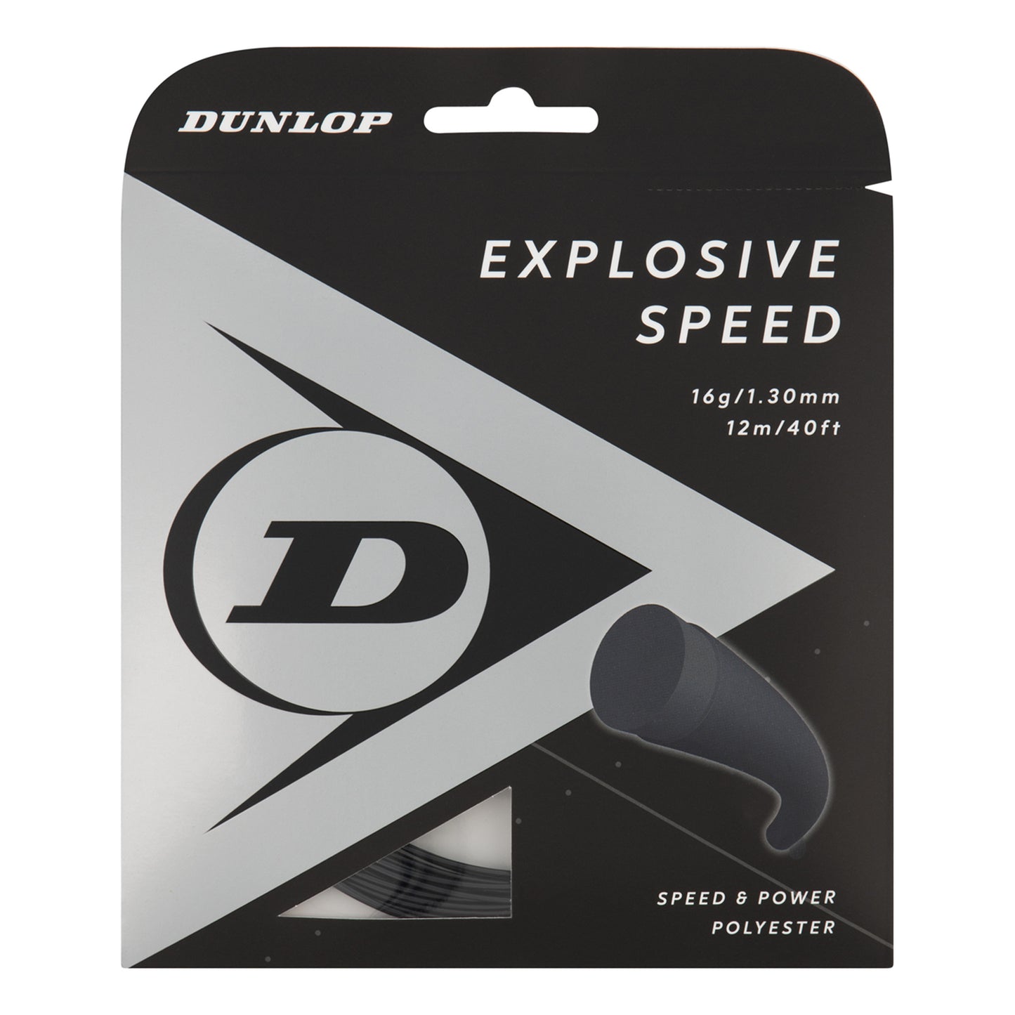 Dunlop Explosive Speed Cordage En Garniture 12m-Noir Dunlop Explosive Speed Cordage En Garniture 12m-Noir