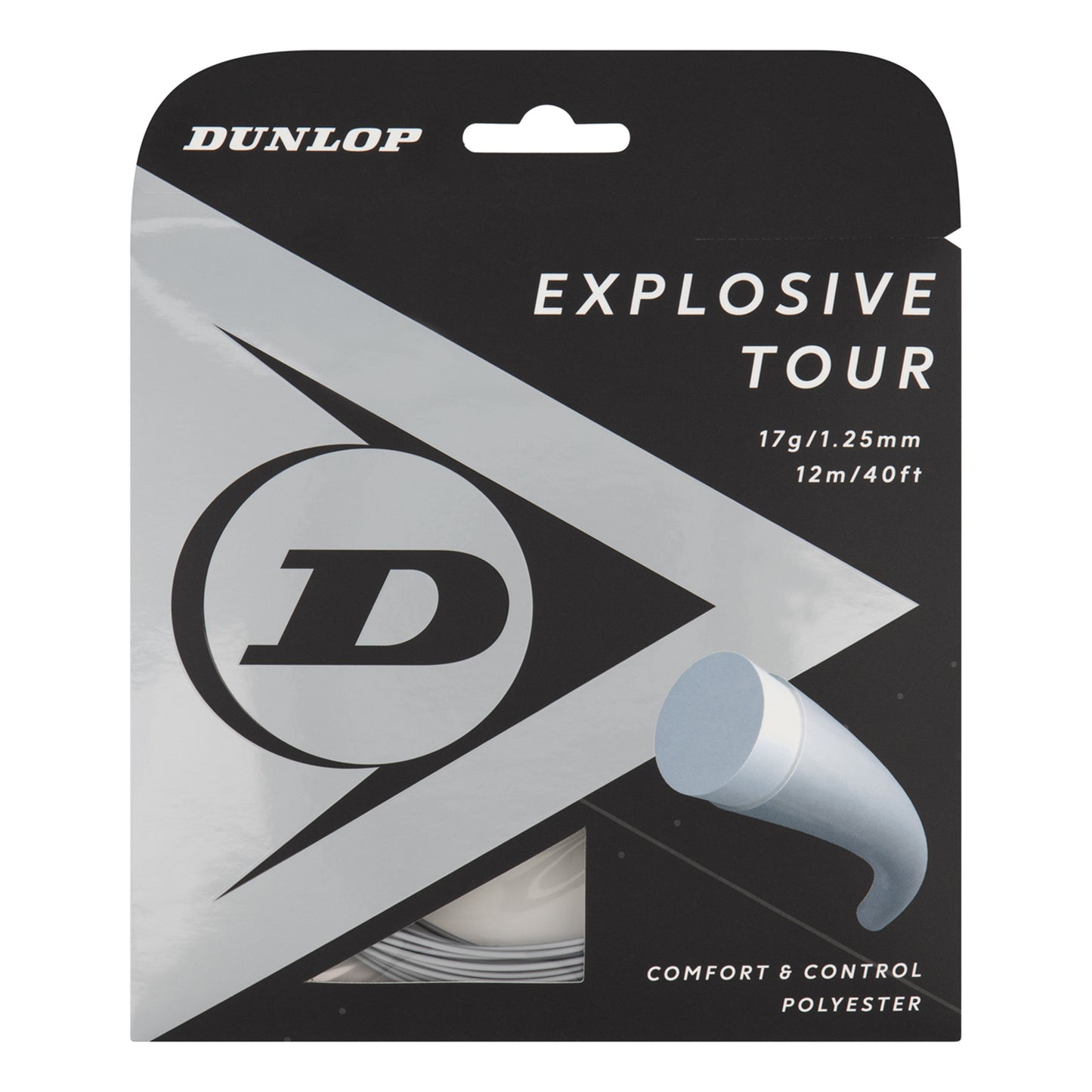 Dunlop Explosive Tour Cordage En Garniture 12m-Argent Dunlop Explosive Tour Cordage En Garniture 12m-Argent