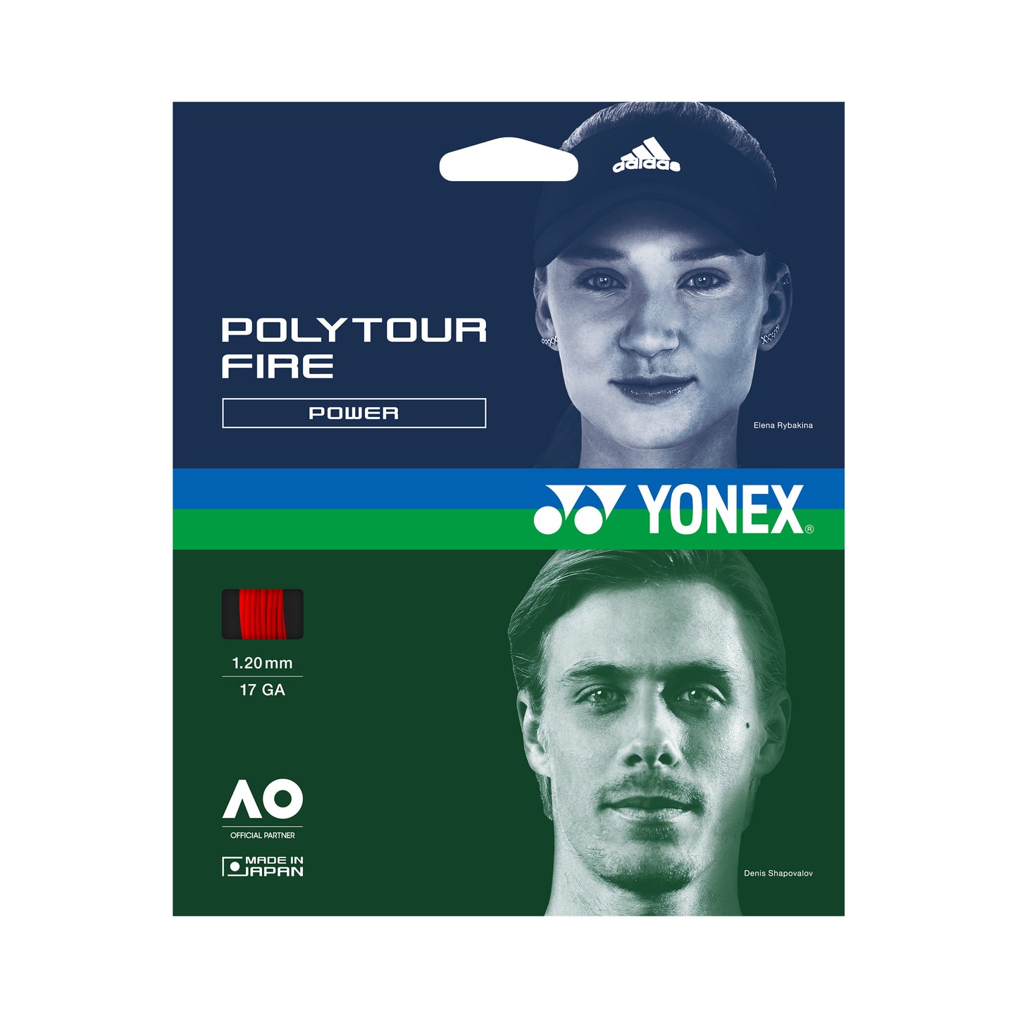 Yonex Poly Tour Fire Cordage en garniture 12m - rouge Yonex Poly Tour Fire Cordage en garniture 12m - rouge