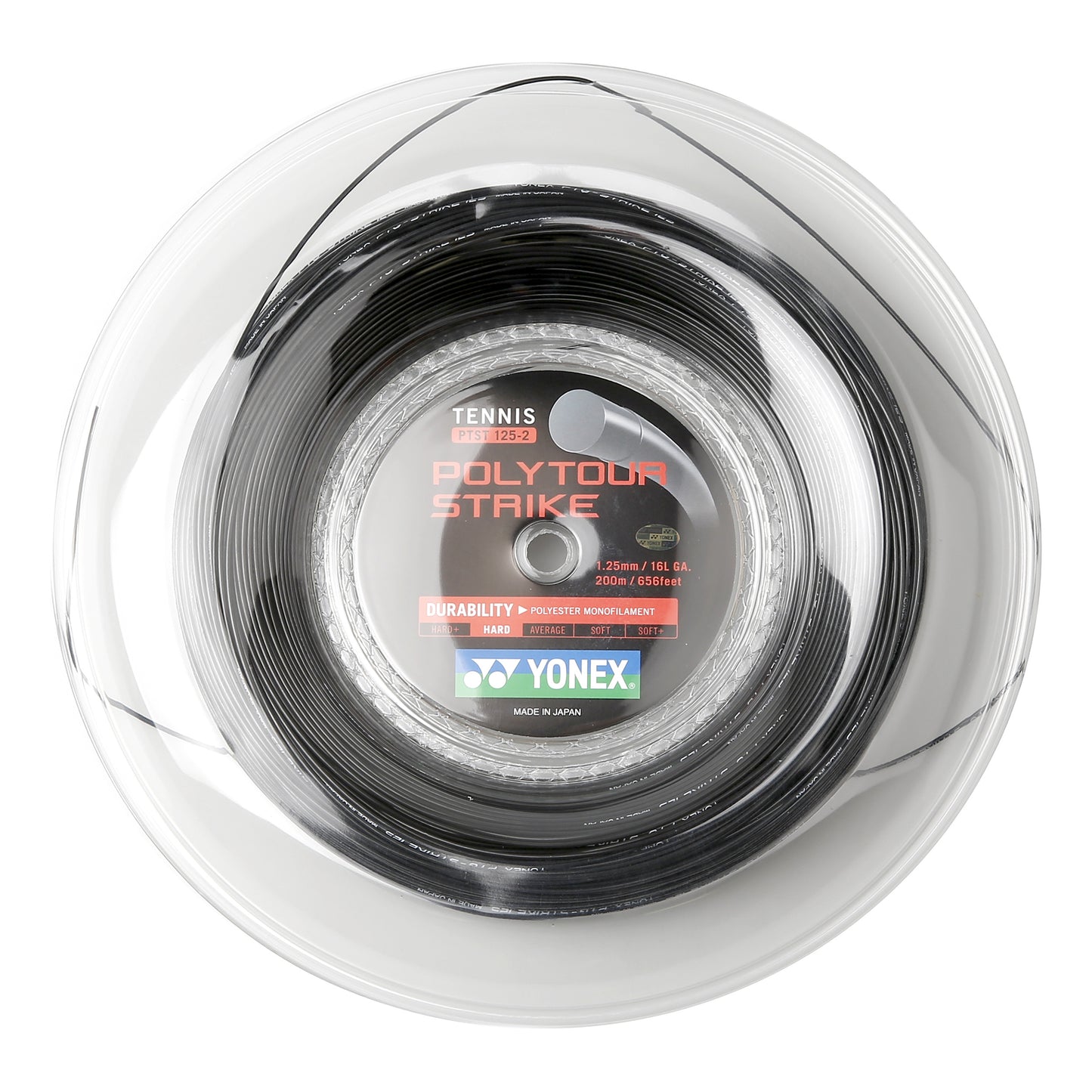 Yonex Poly Tour Strike Bobine cordage 200m - noir Yonex Poly Tour Strike Bobine cordage 200m - noir