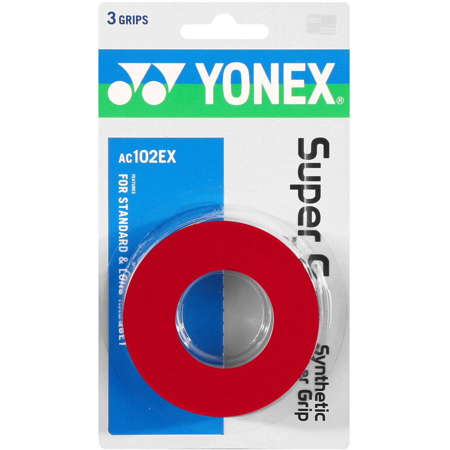 Yonex Super Grap Pack de 3 - rouge Yonex Super Grap Pack de 3 - rouge