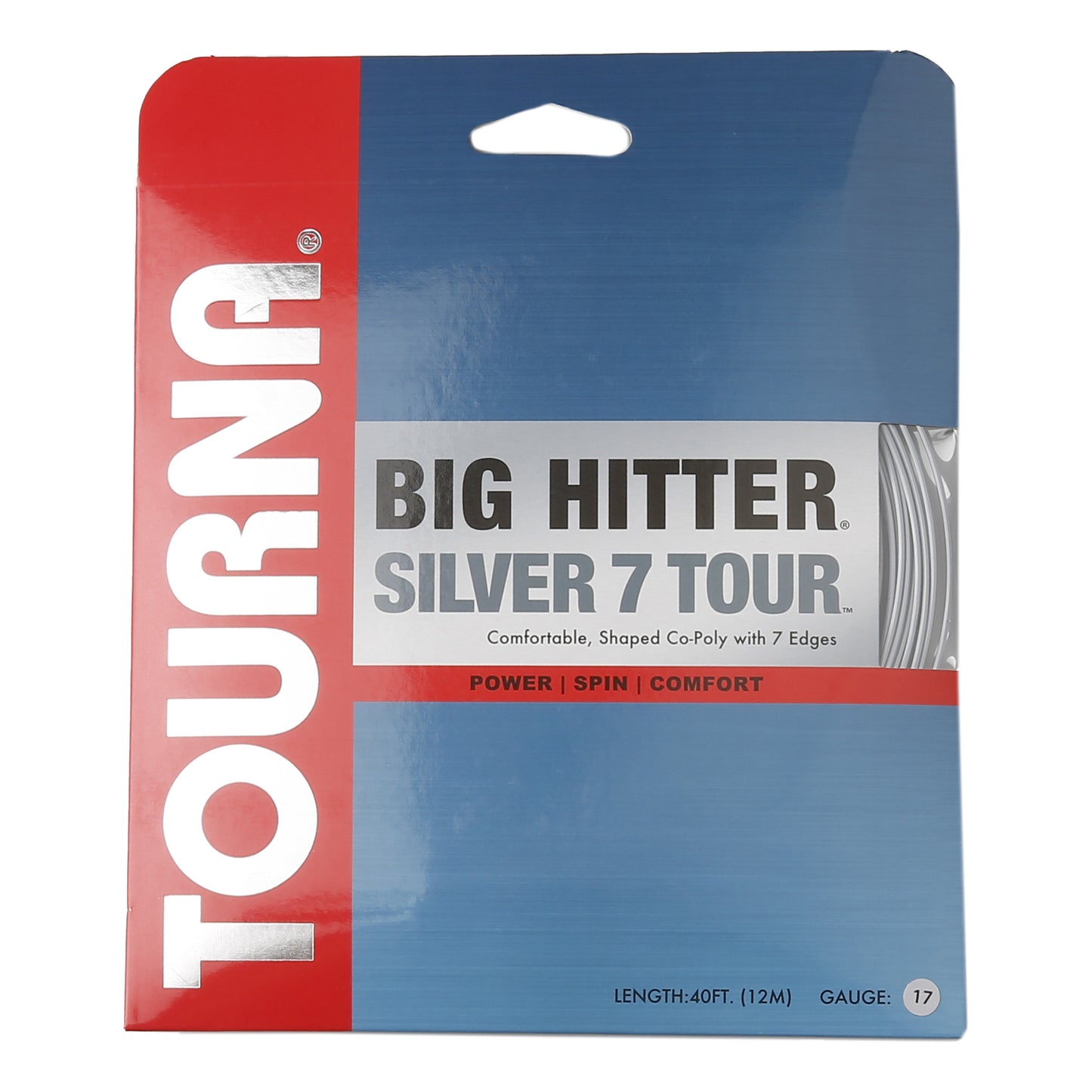 Tourna Silver7 Tour Cordage En Garniture 12m-Argent Tourna Silver7 Tour Cordage En Garniture 12m-Argent