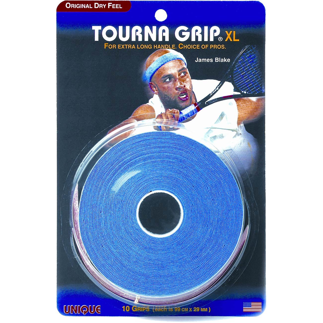 Tourna Grip XL Pack De 10-Bleu Tourna Grip XL Pack De 10-Bleu