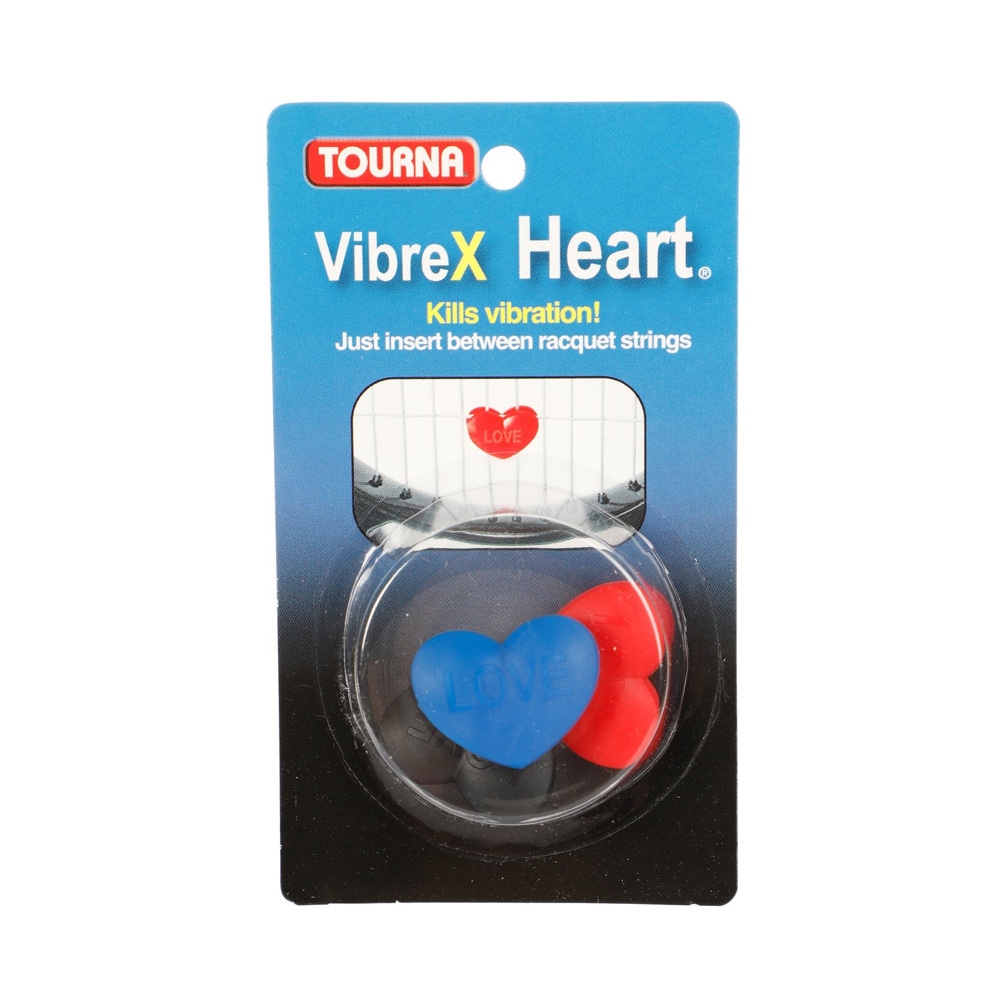 Tourna Vibrex Heart Antivibrateur Pack De 3-Rouge,Noir Tourna Vibrex Heart Antivibrateur Pack De 3-Rouge,Noir