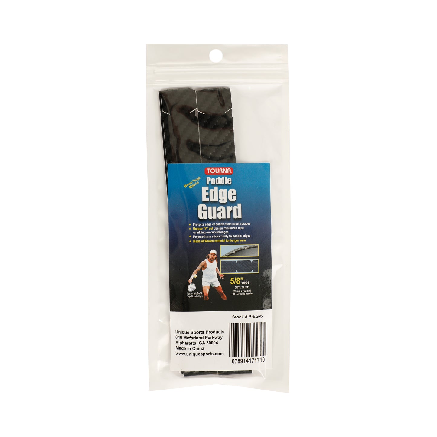 Tourna Padel Edge Guard Wooven 15mm Bande De Protection Pour Cadre Pickleball-Noir Tourna Padel Edge Guard Wooven 15mm Bande De Protection Pour Cadre Pickleball-Noir